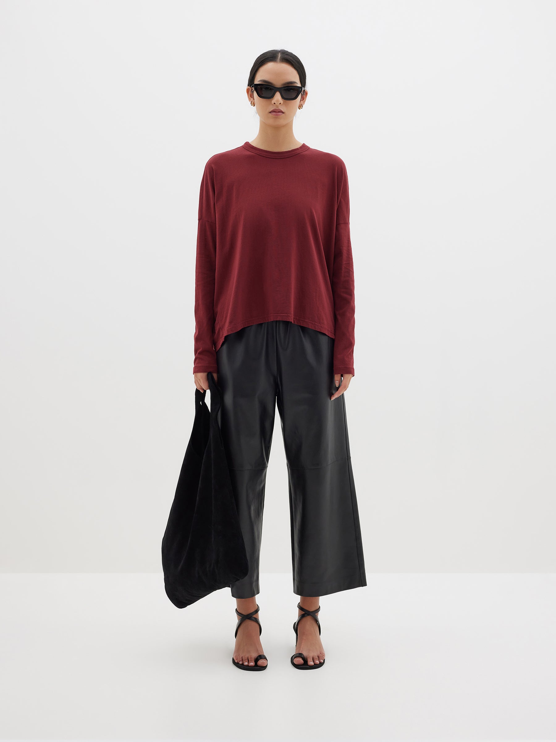 slouch circle long sleeve t.shirt