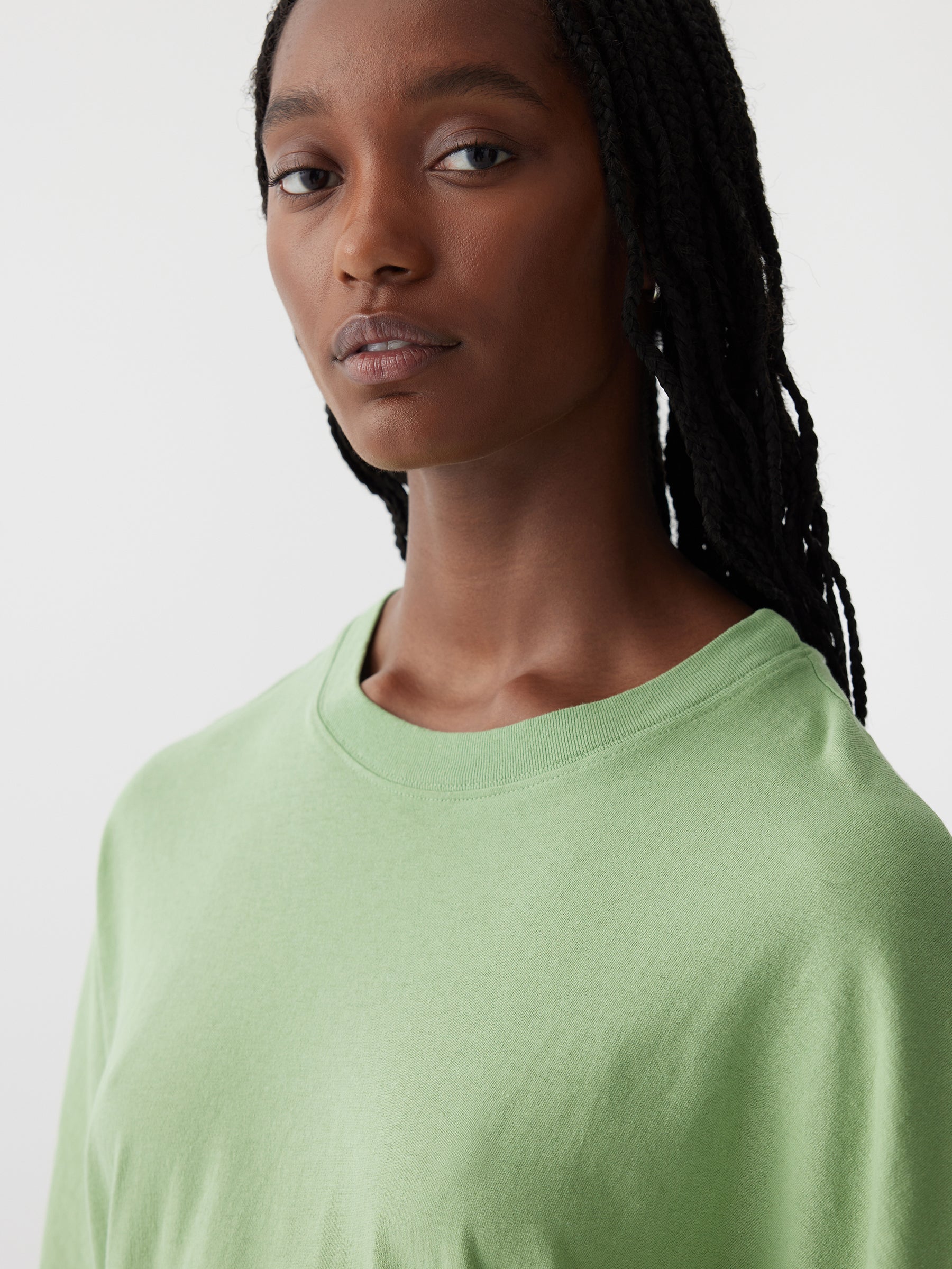 cropped boxy short sleeve t.shirt