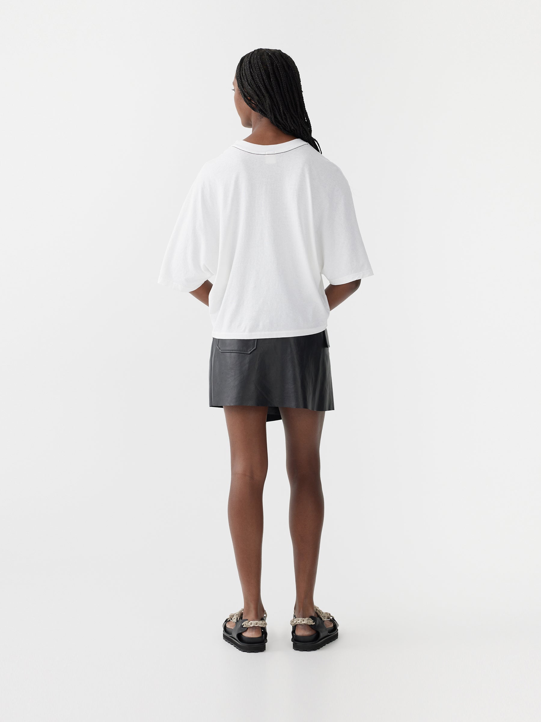 cropped boxy short sleeve t.shirt