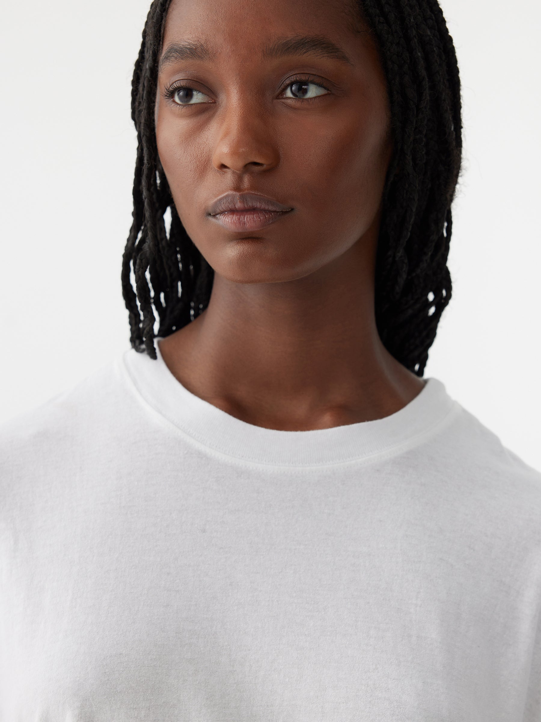 cropped boxy short sleeve t.shirt