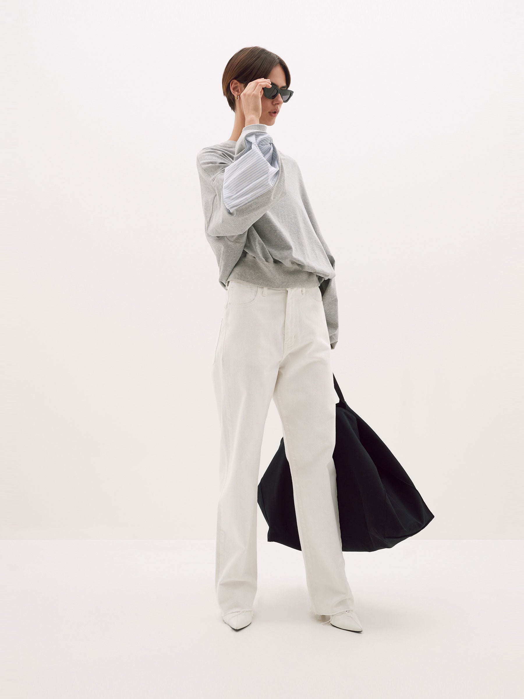 athletic stripe contrast sweat