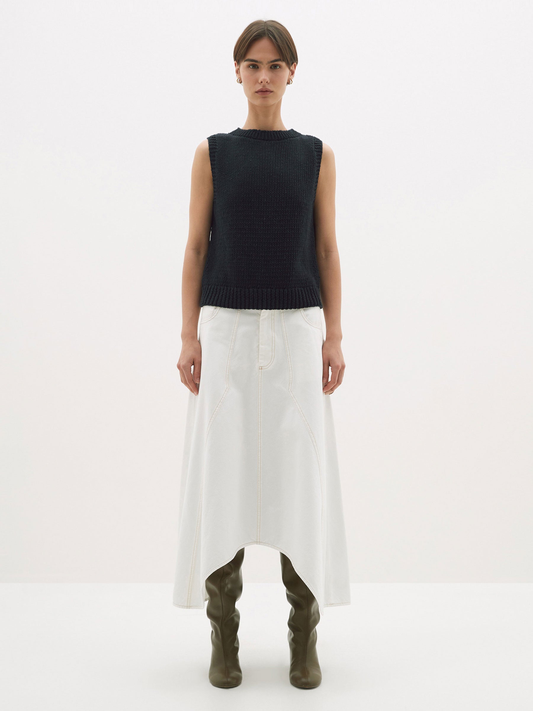 Cotton Linen Knitted Tank – BASSIKE
