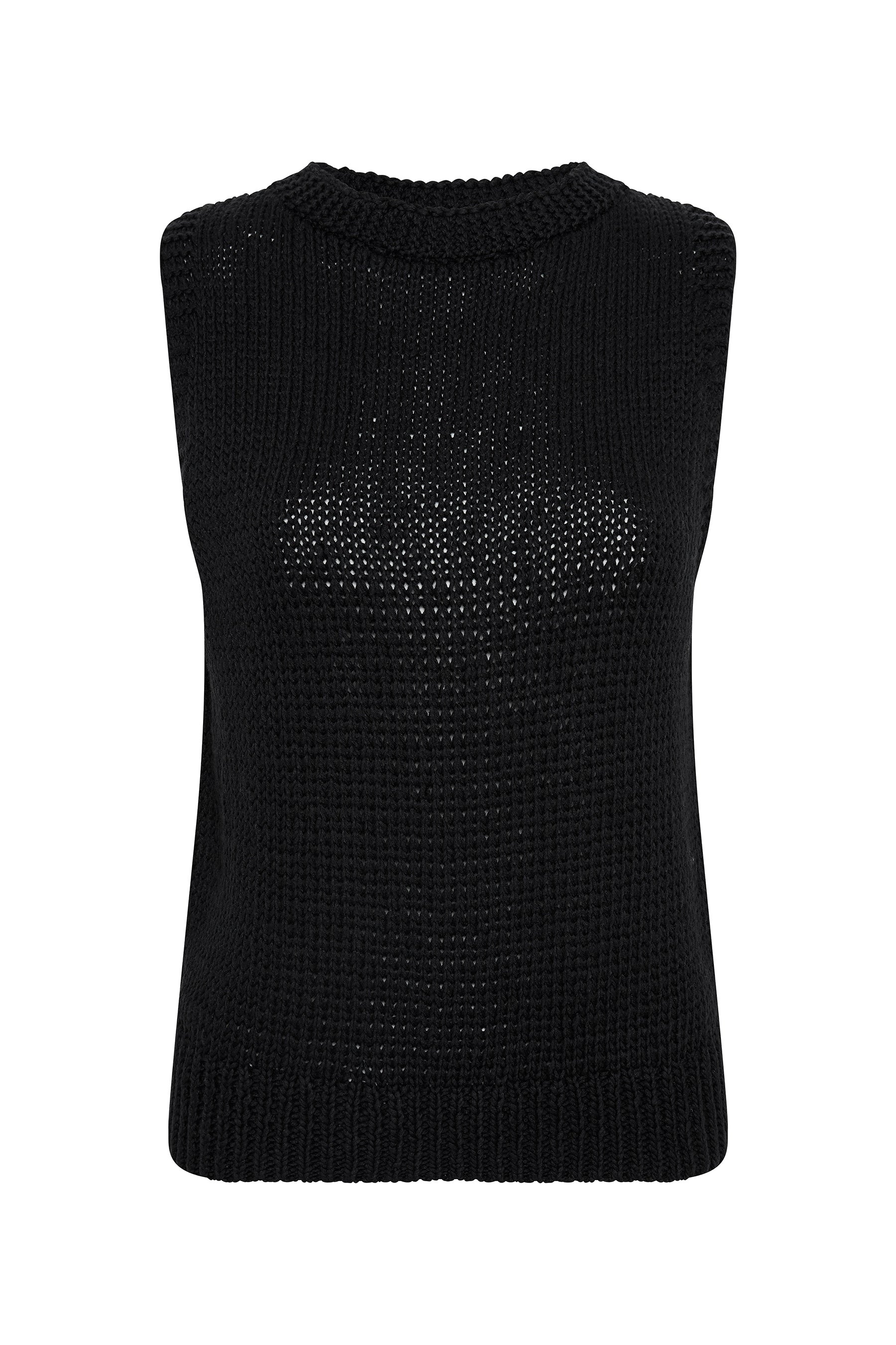 cotton linen knitted tank