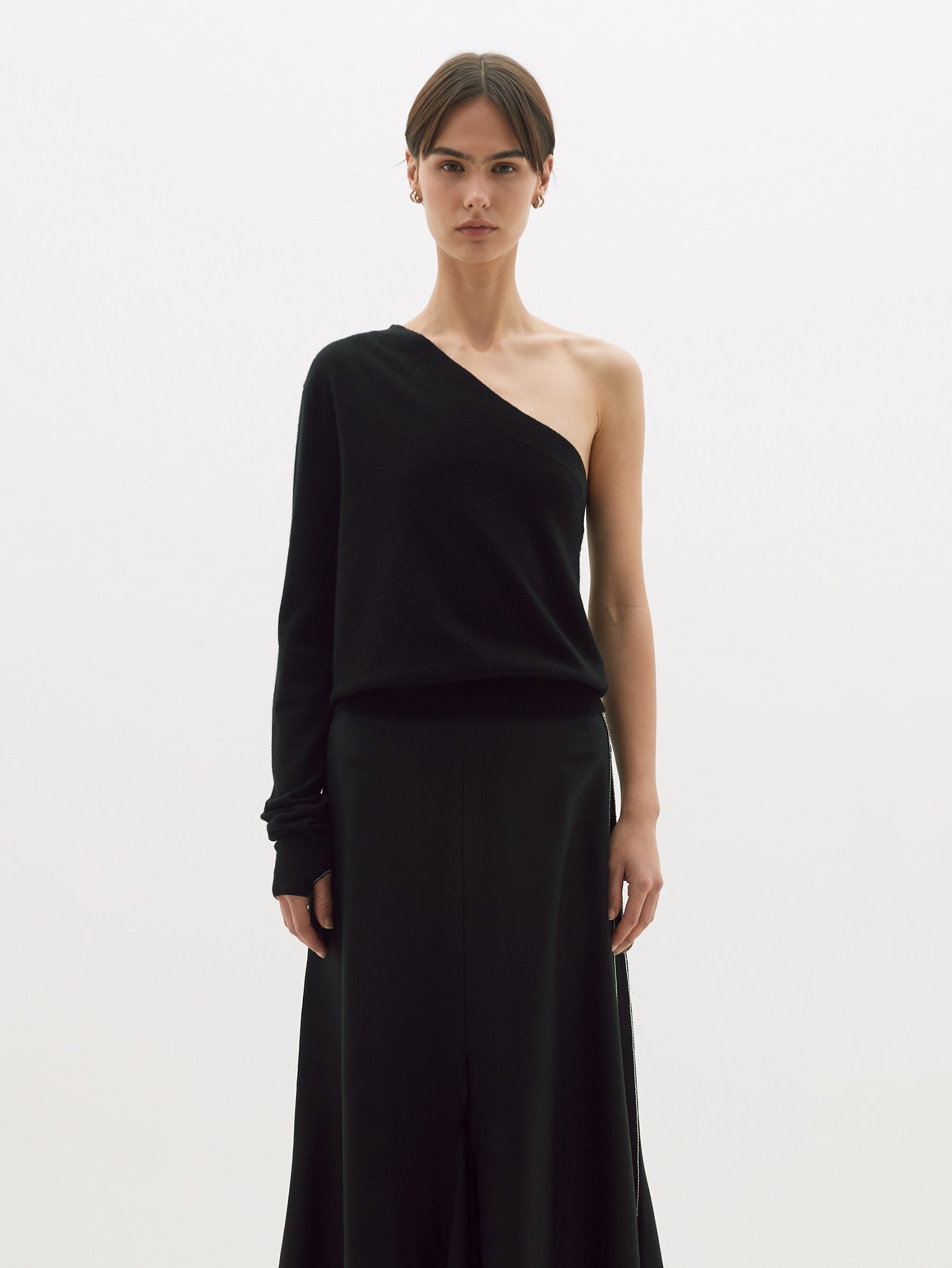 one shoulder knit