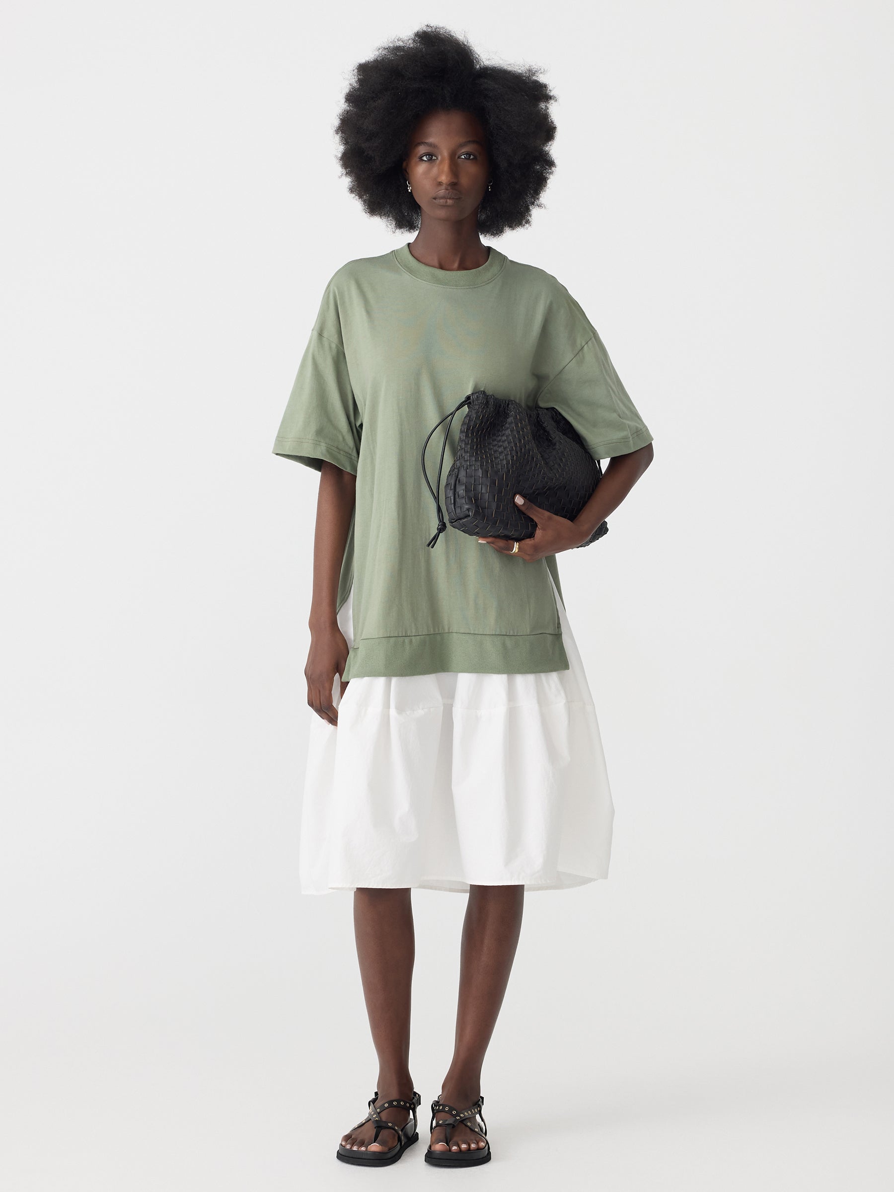 Contrast Paneled Dress BASSIKE Contrast Paneled Dress BASSIKE
