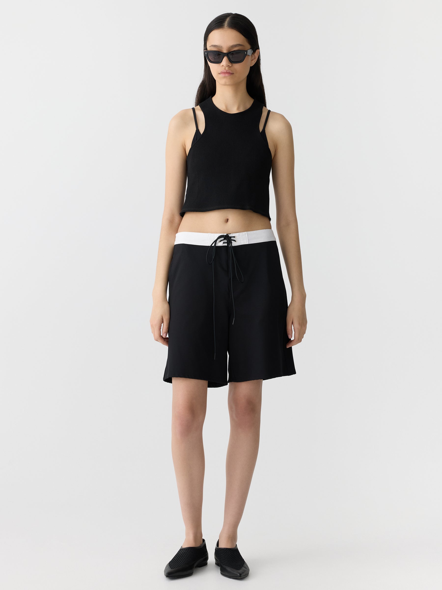 Cropped athletic tank sales