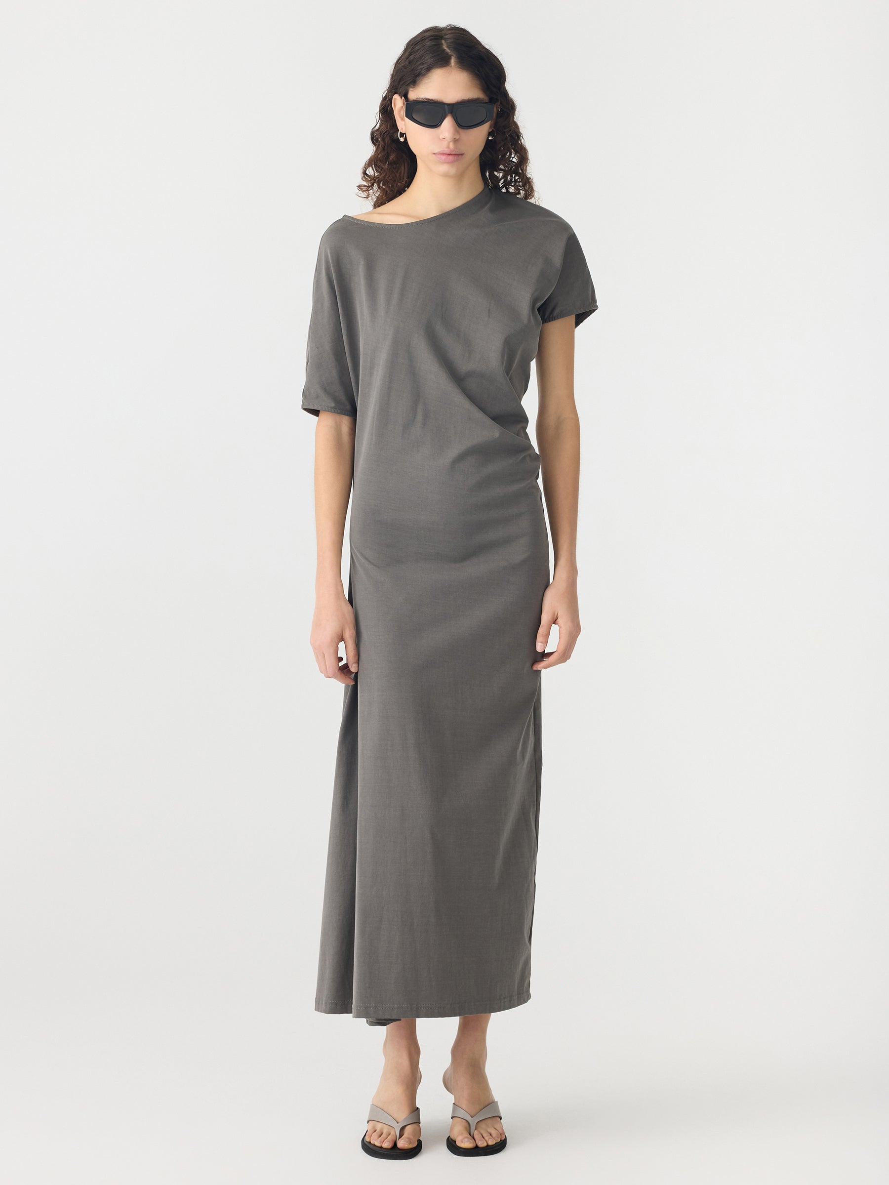 Asymmetric Sleeve Longline Dress BASSIKE Asymmetric Sleeve Longline Dress BASSIKE