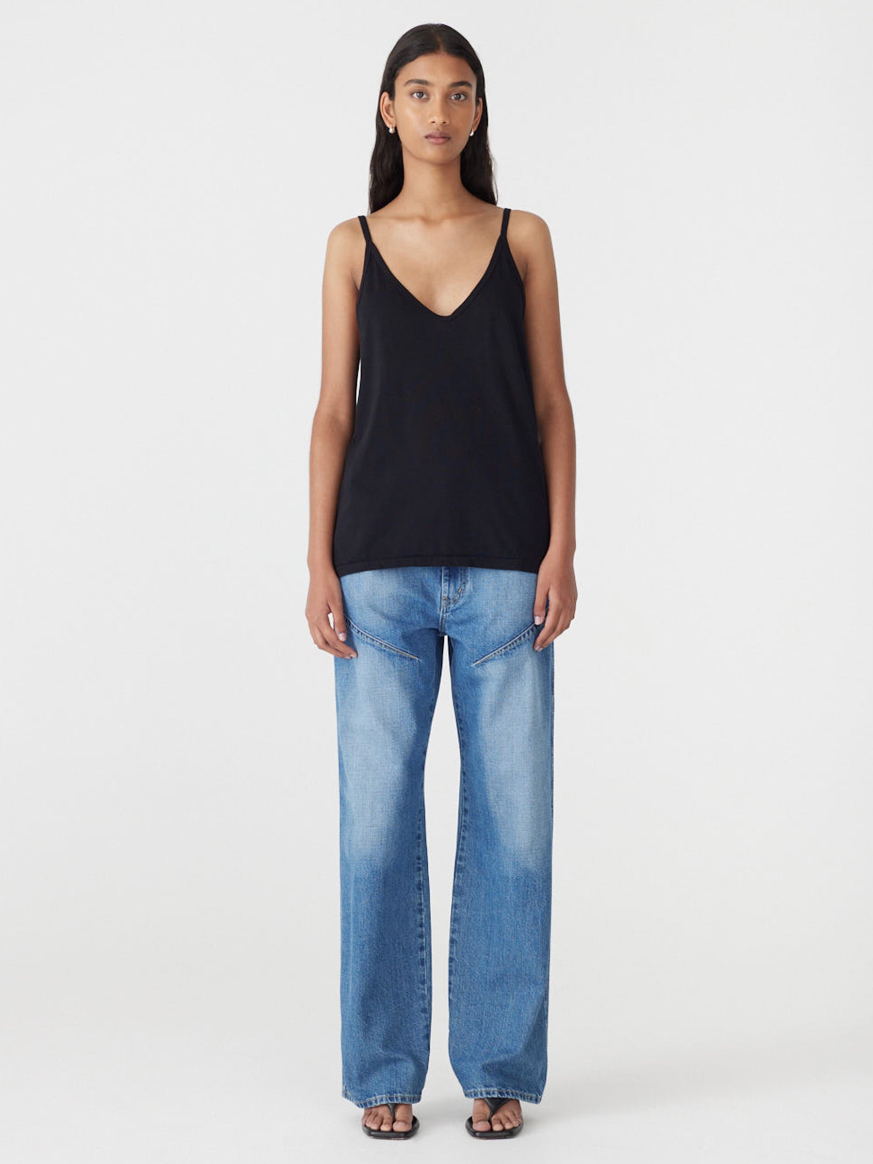 V Neck Jersey Camisole – BASSIKE