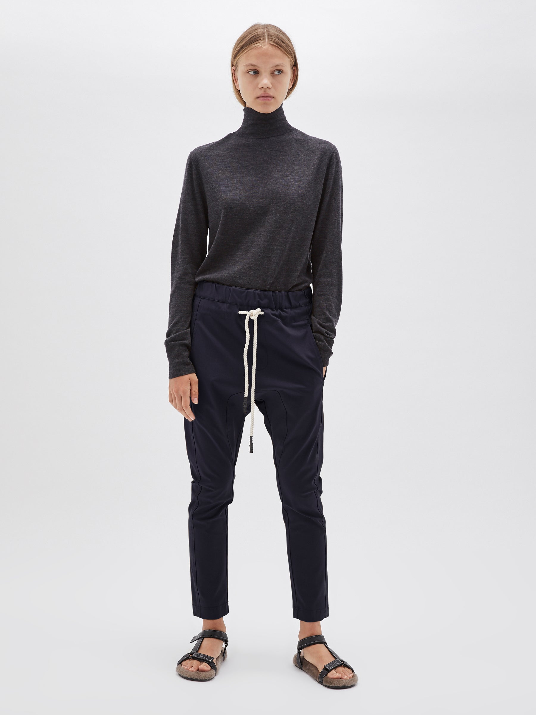 bassike stretch relaxed pant ll in ink