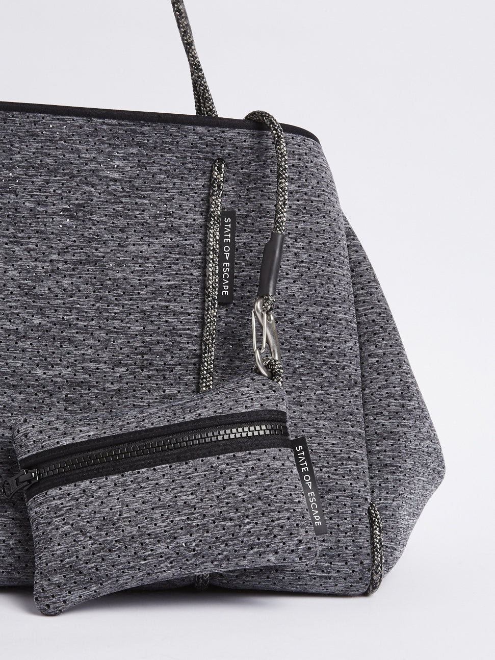 bassike state of escape carry all in charcoal marl