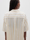 textured stripe short sleeve shirt