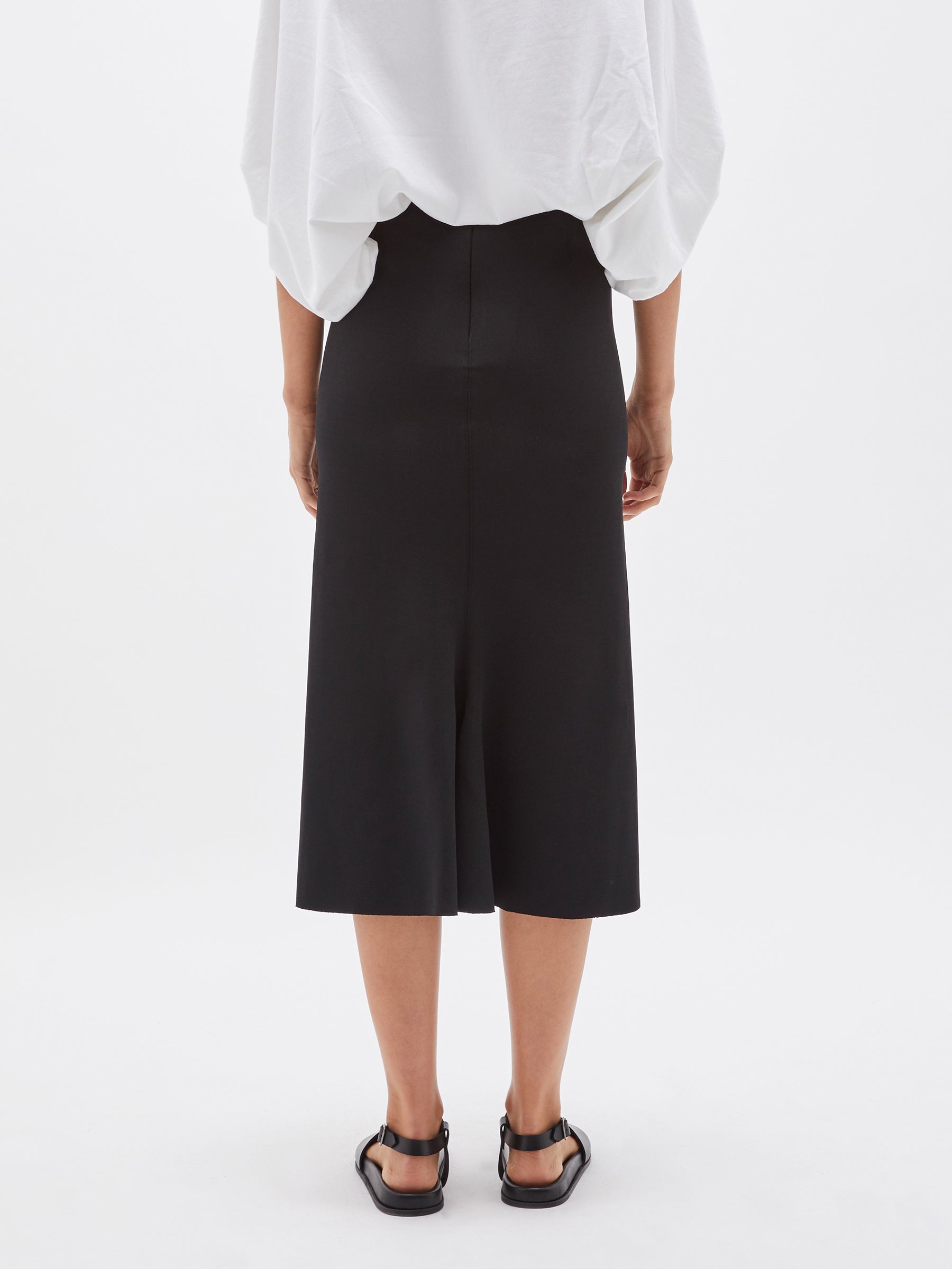 bassike longerline bandage skirt in black