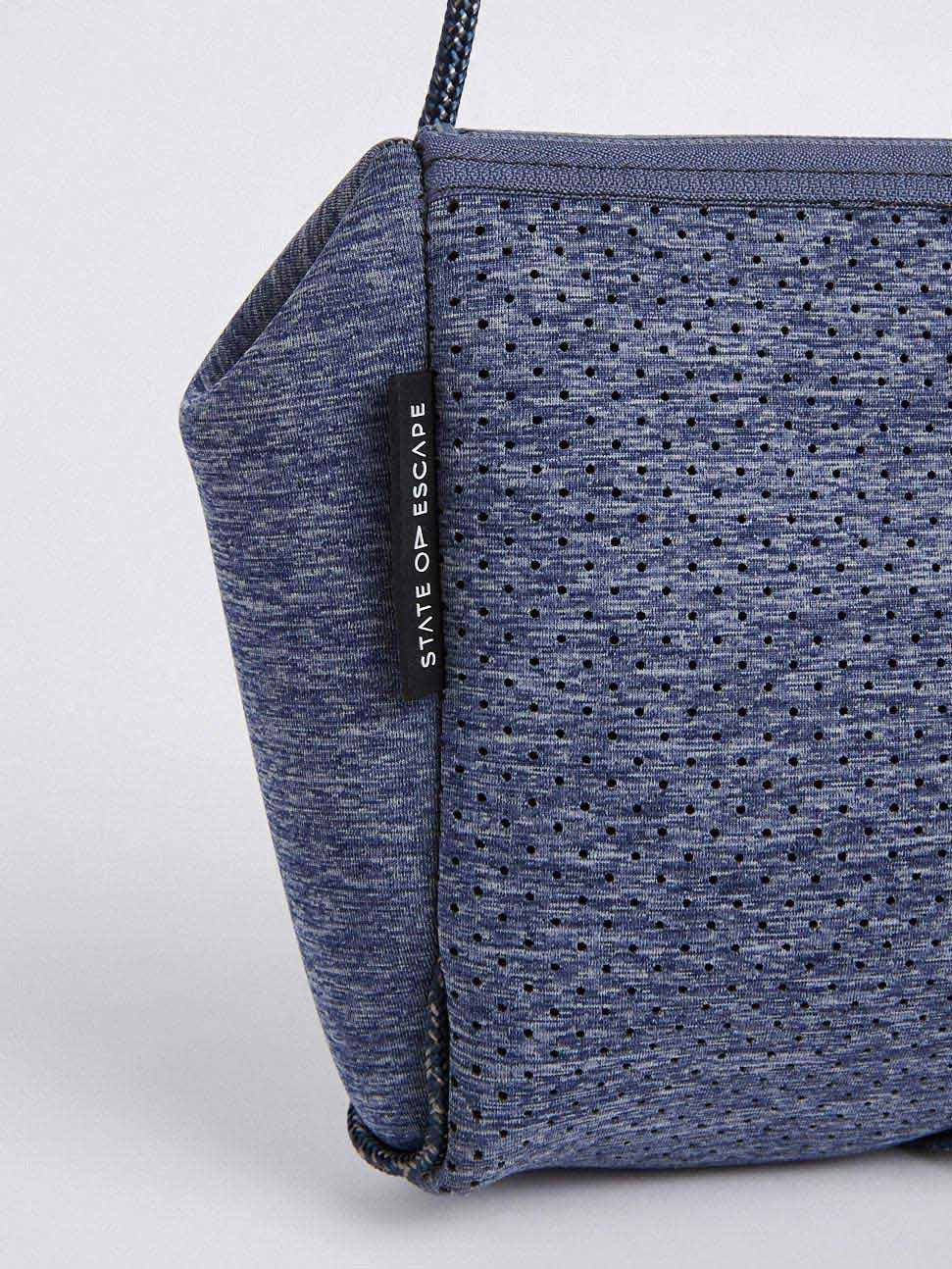 bassike state of escape festival crossbody in navy marl