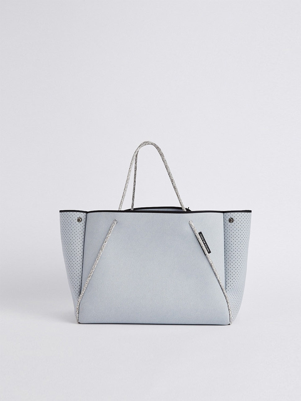 bassike state of escape guise denim in washed pale grey