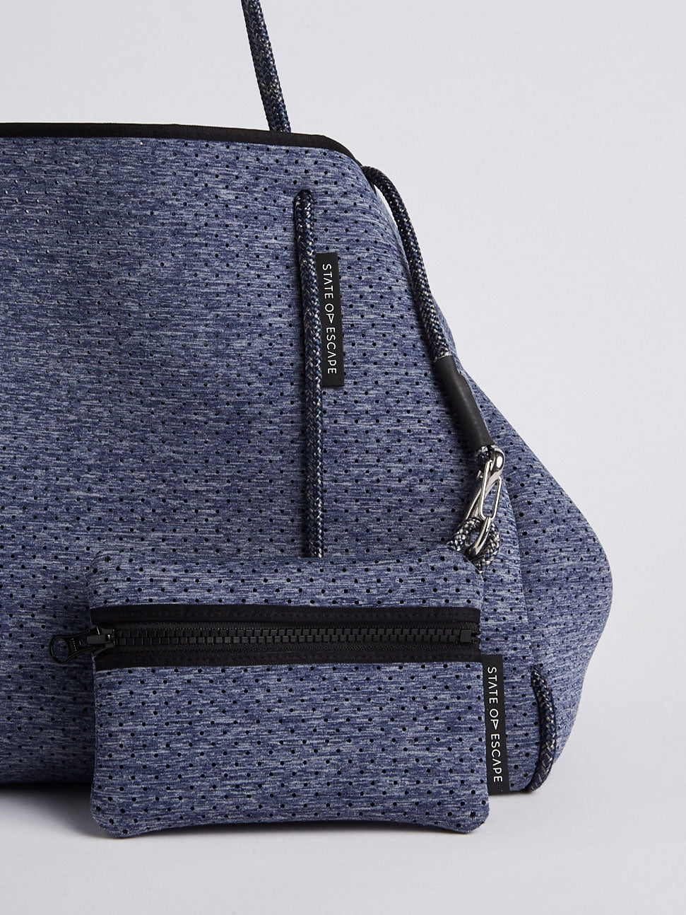 bassike state of escape carry all in navy marl