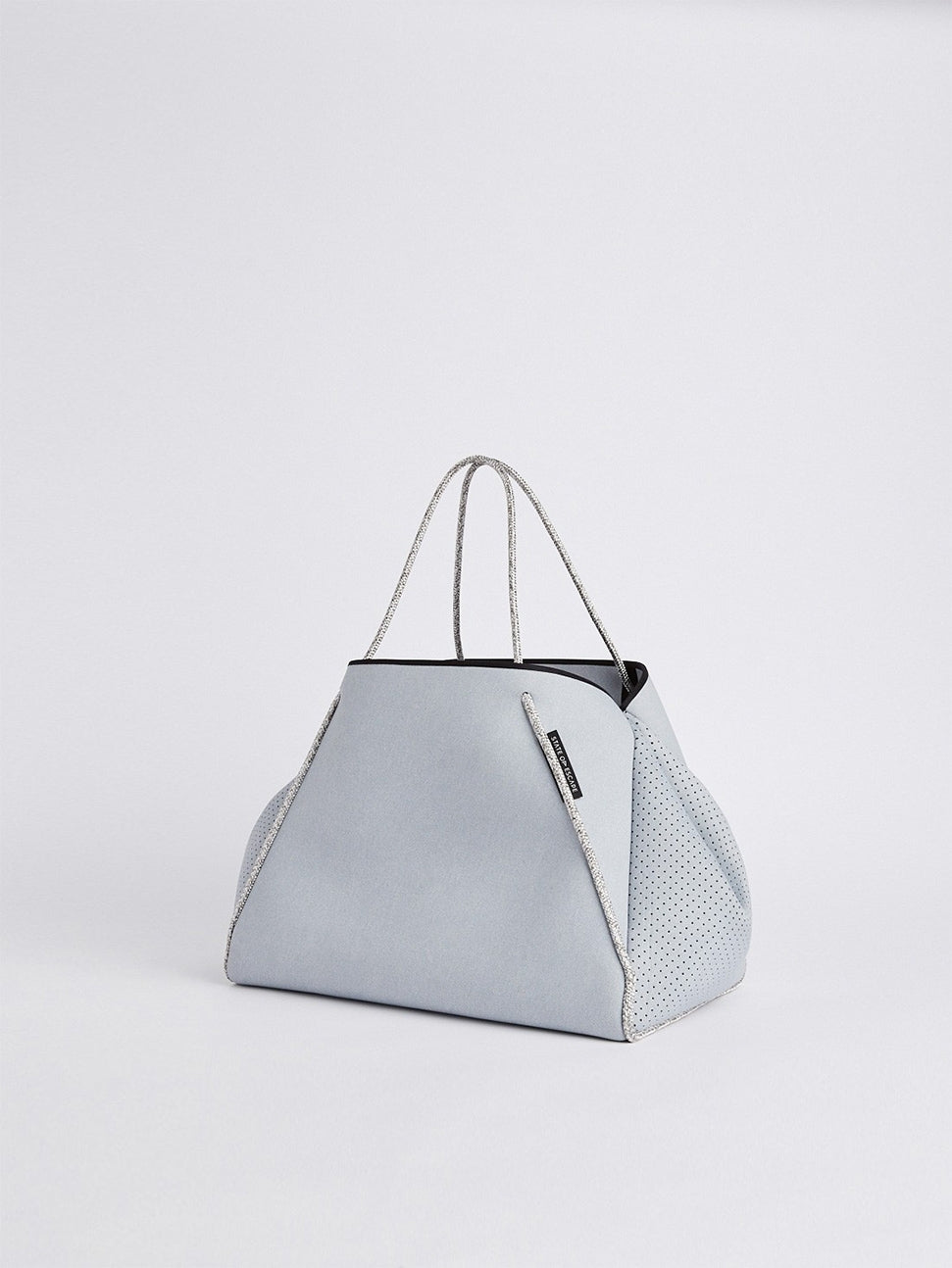 bassike state of escape guise denim in washed pale grey