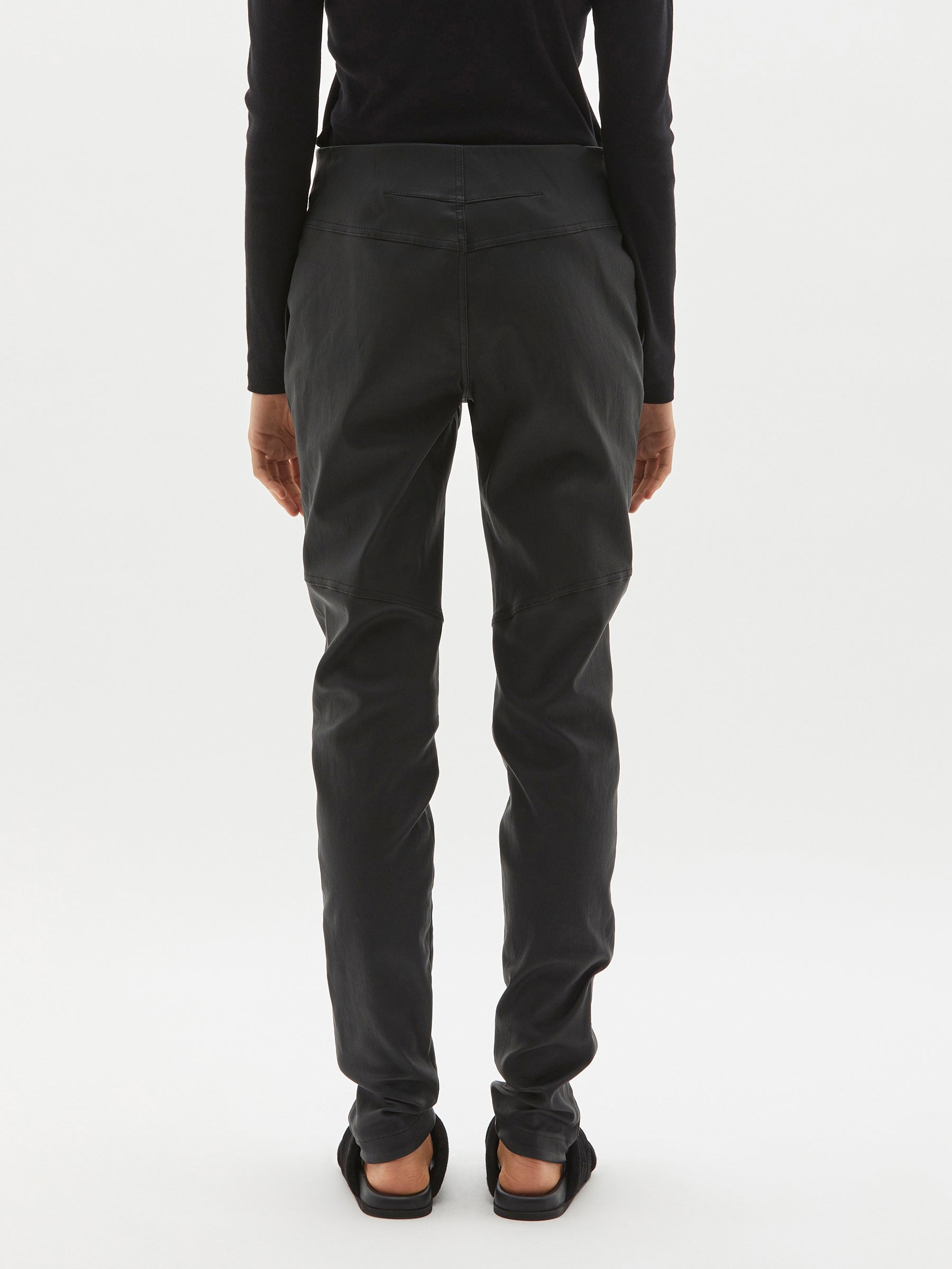 leather waisted pant