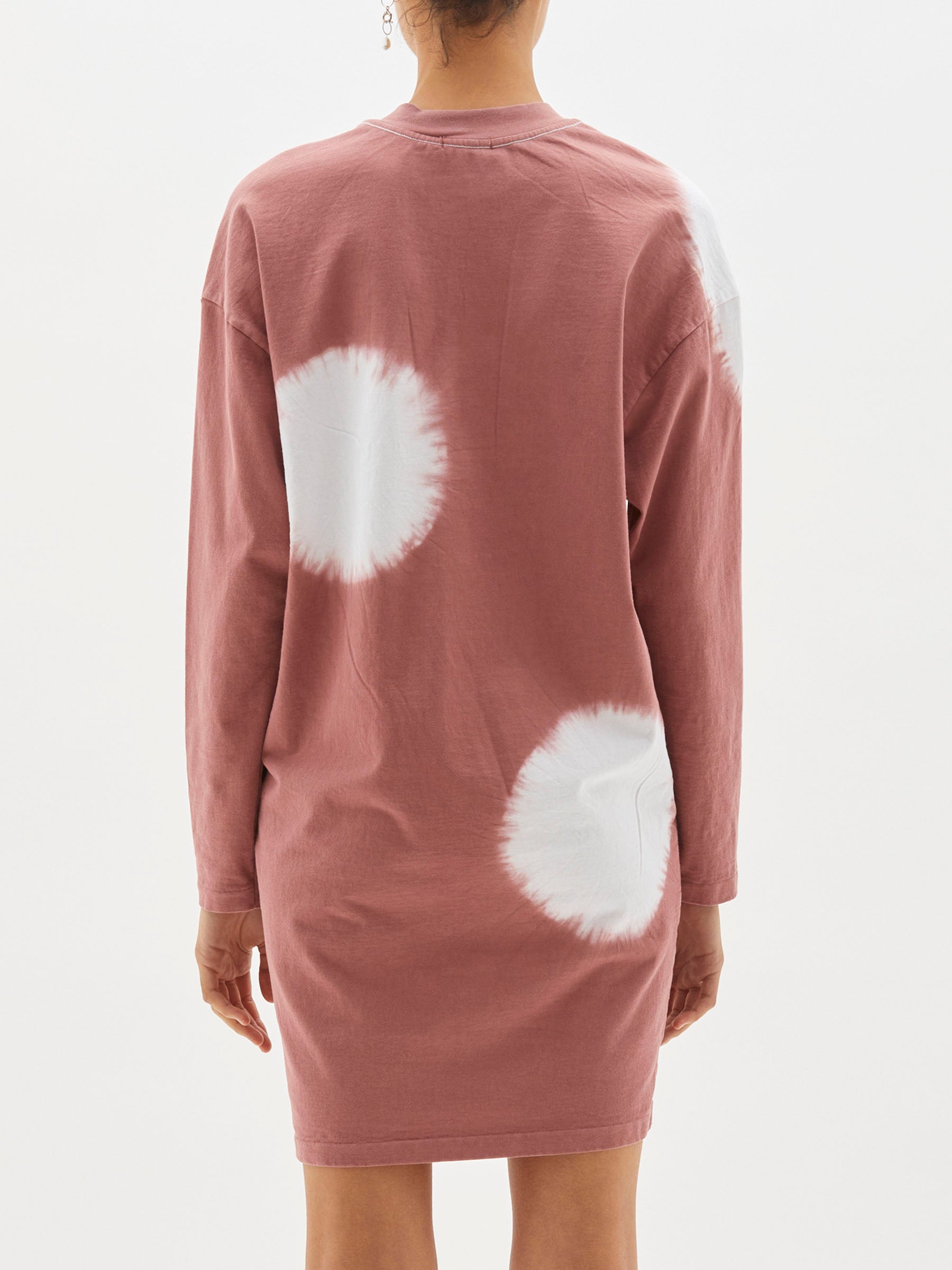 radial double jersey long sleeve dress