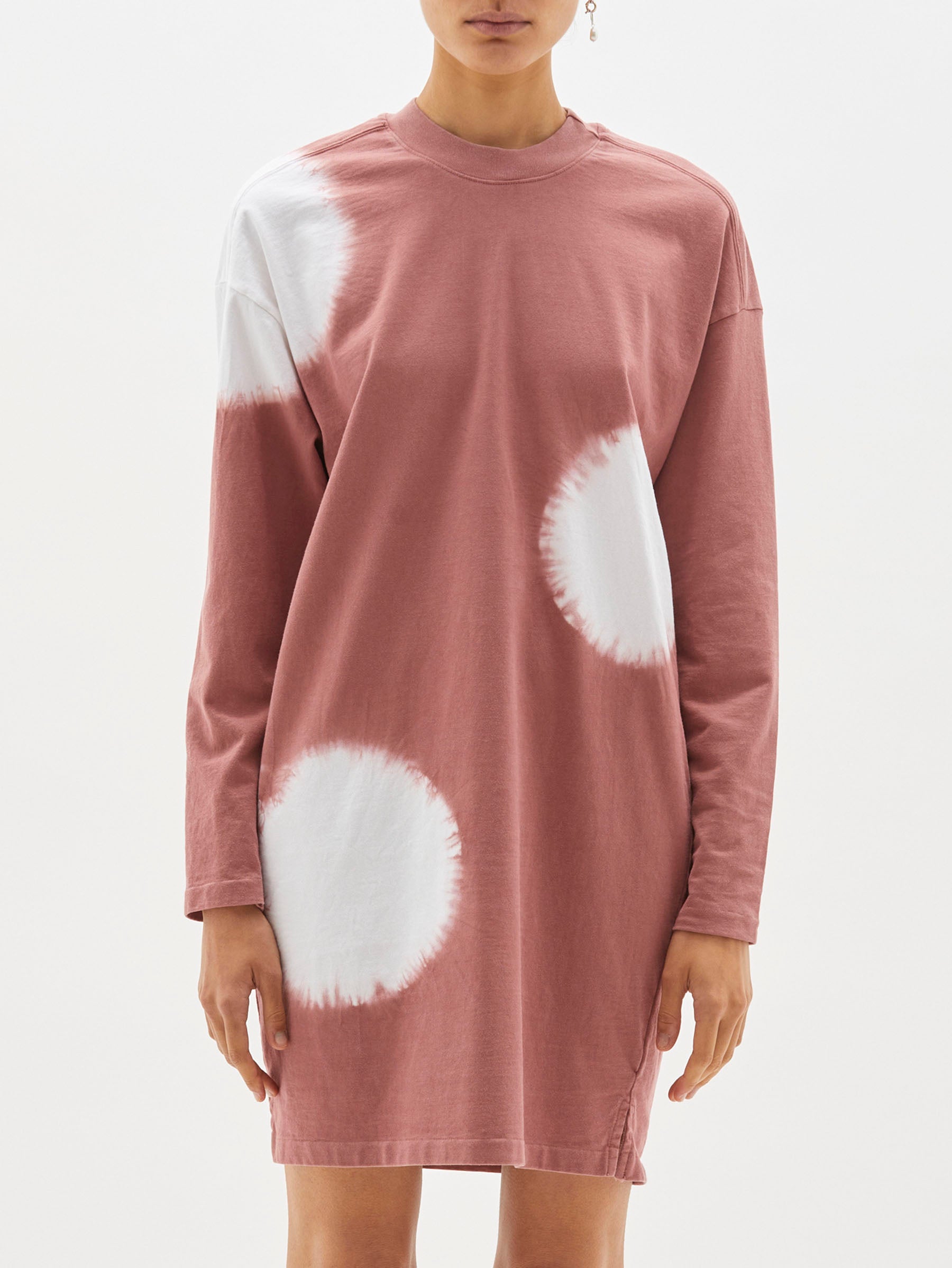 radial double jersey long sleeve dress