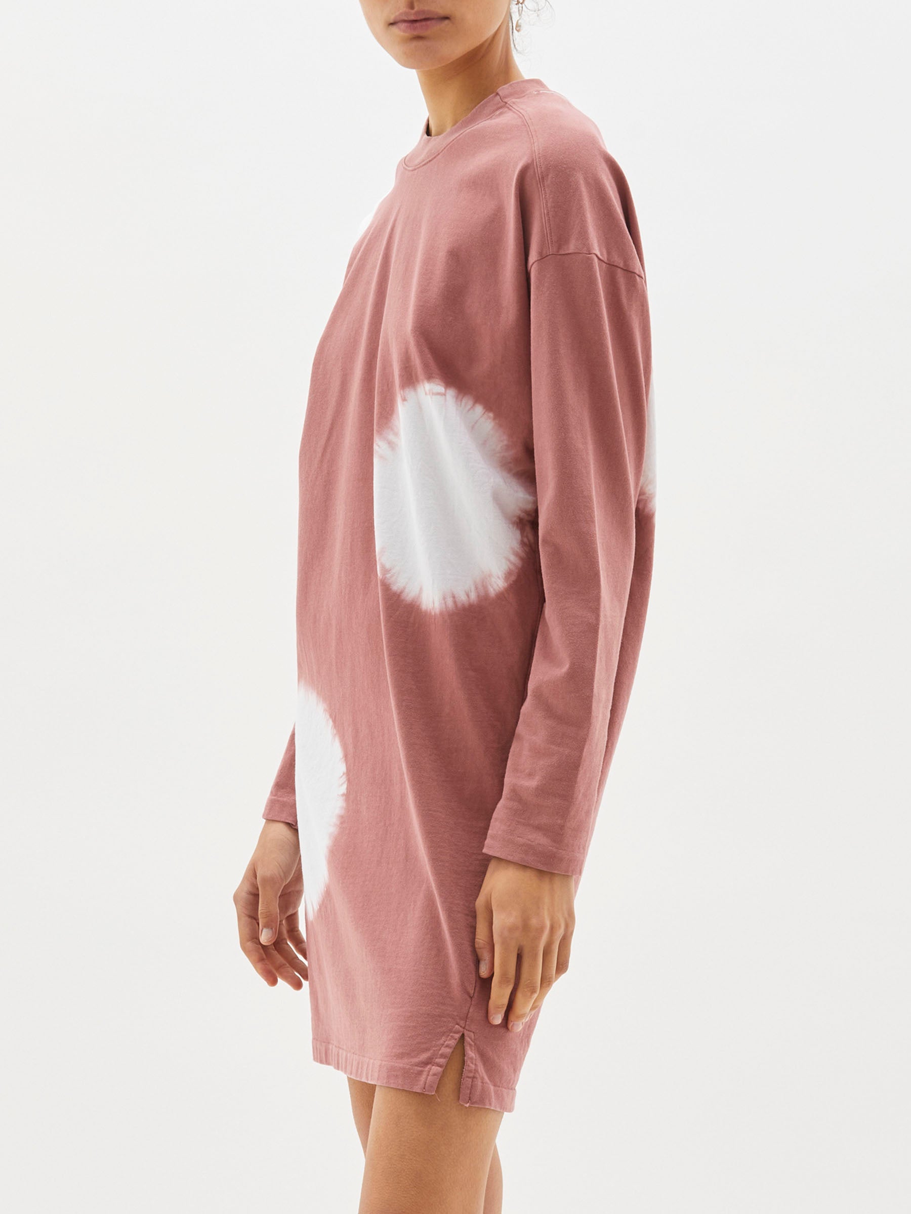 radial double jersey long sleeve dress