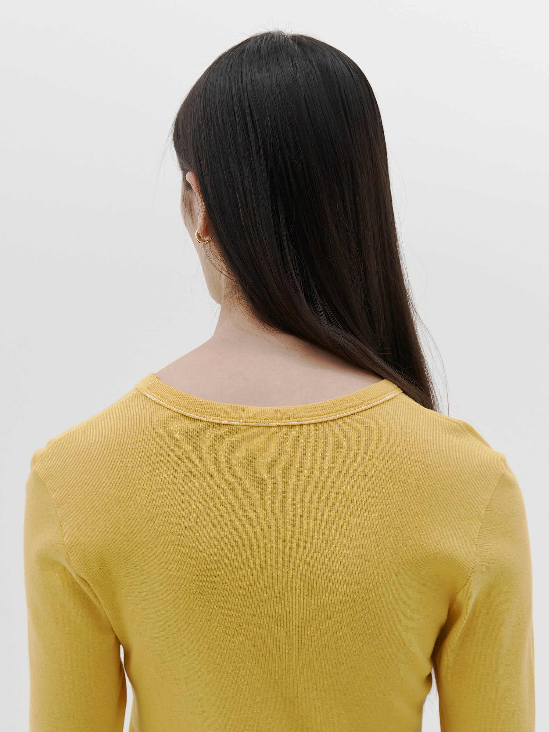 slim superfine rib long sleeve t.shirt