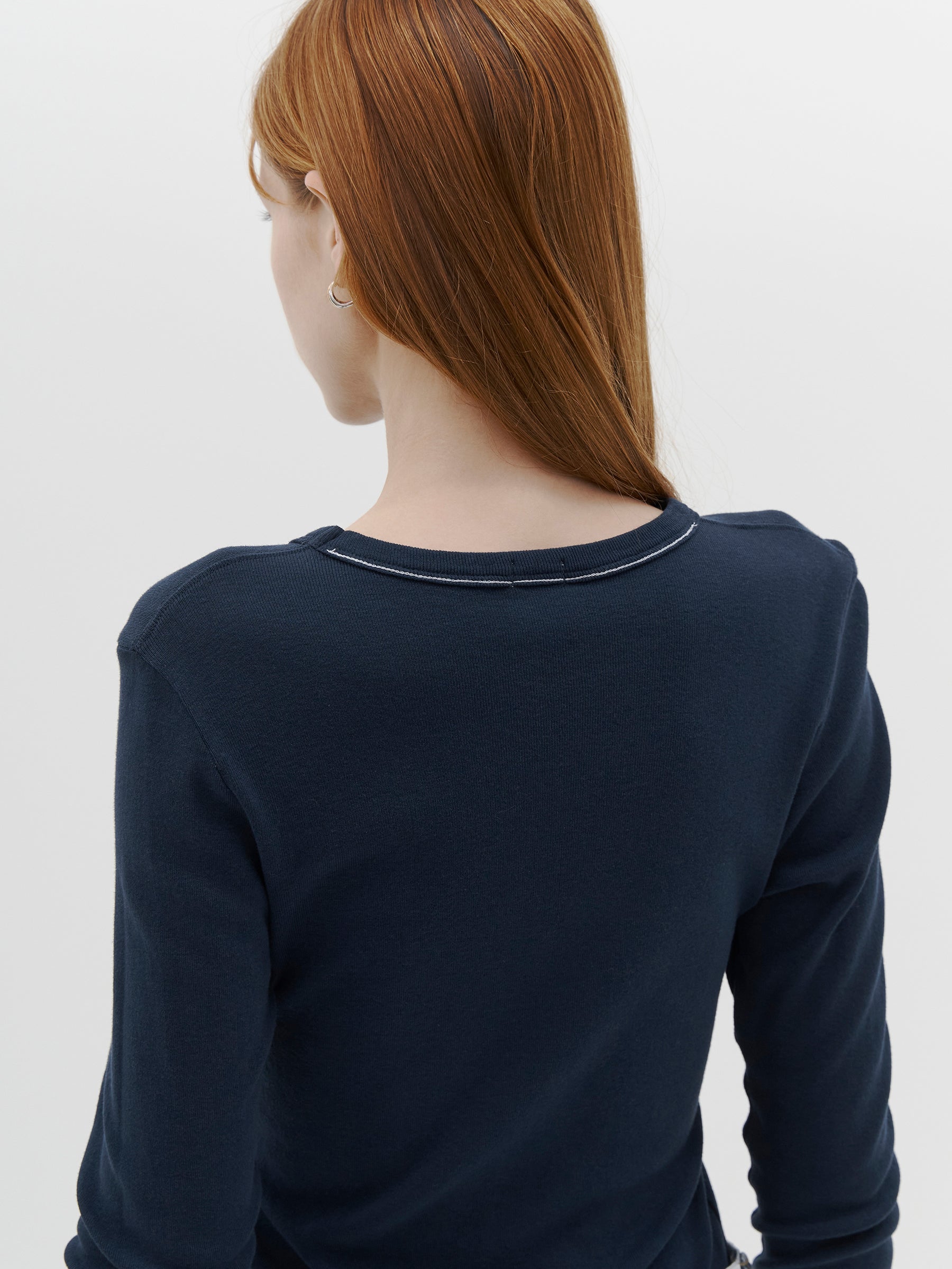 slim superfine rib long sleeve t.shirt