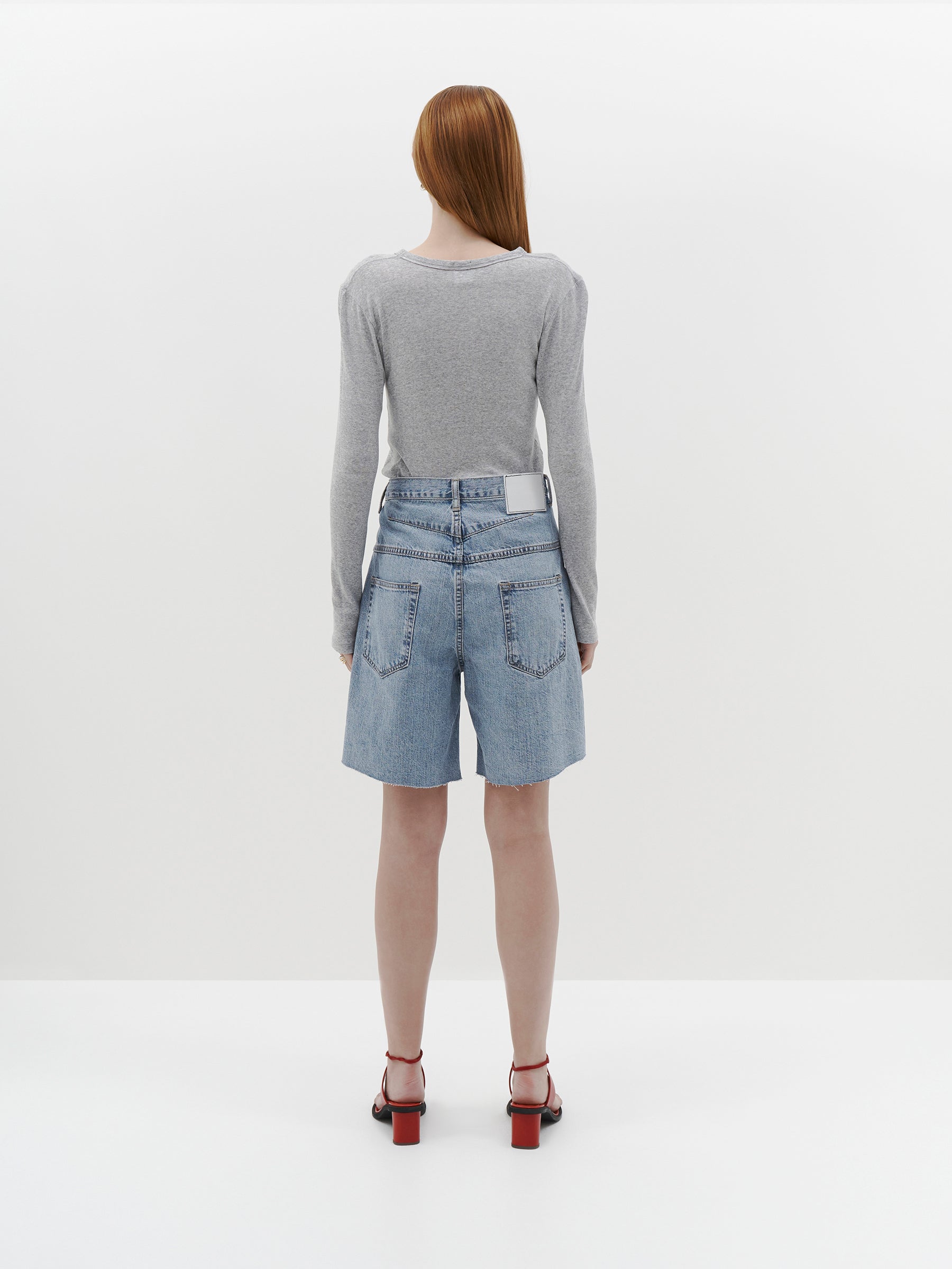 slim superfine rib long sleeve t.shirt