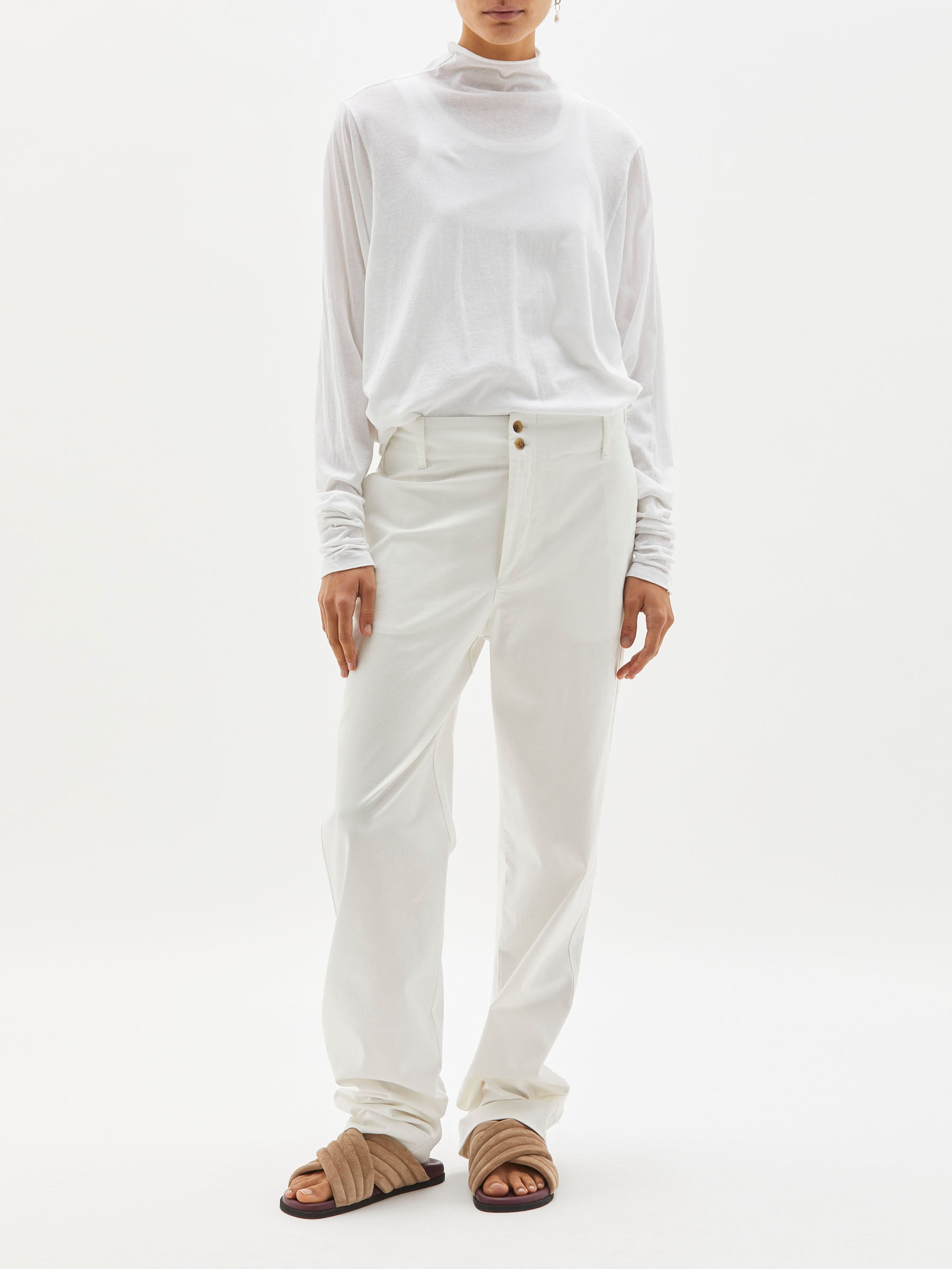 voluminous sleeve long sleeve t.shirt