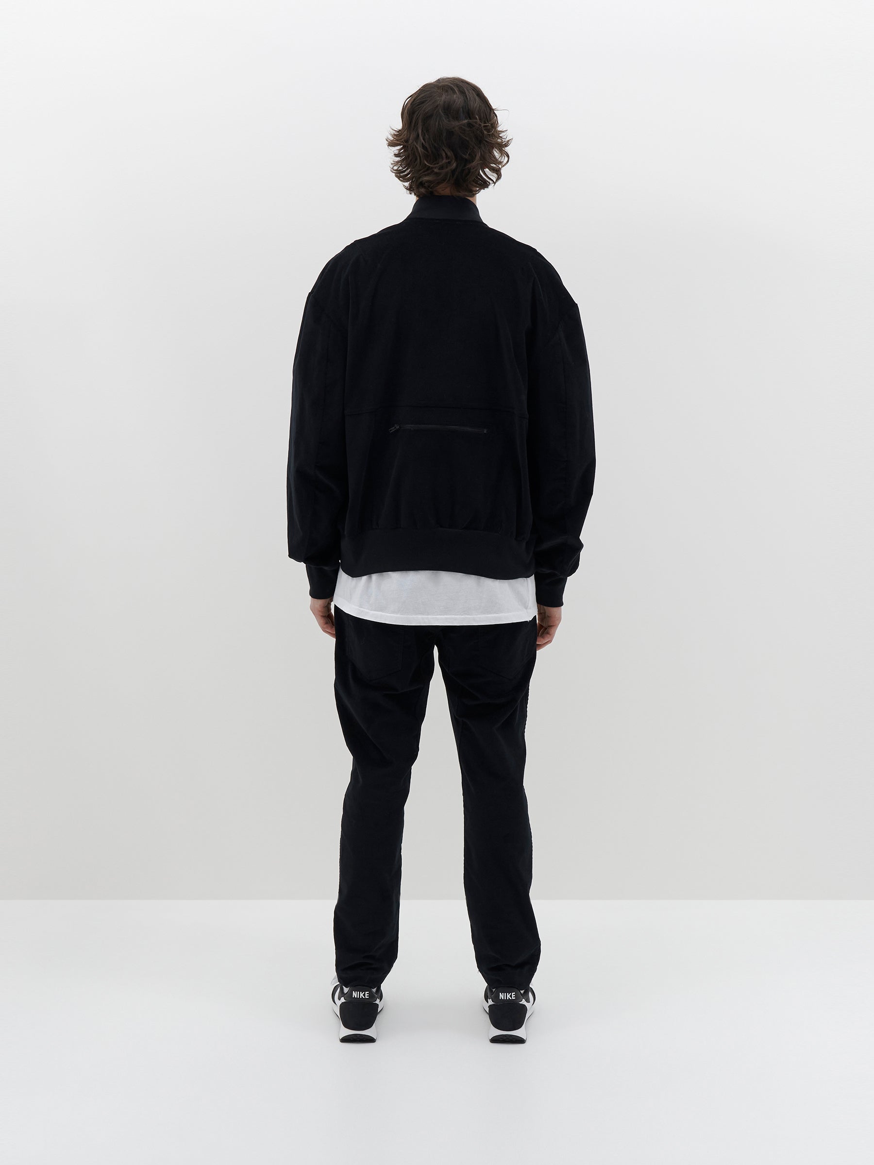 cotton velvet bomber jacket