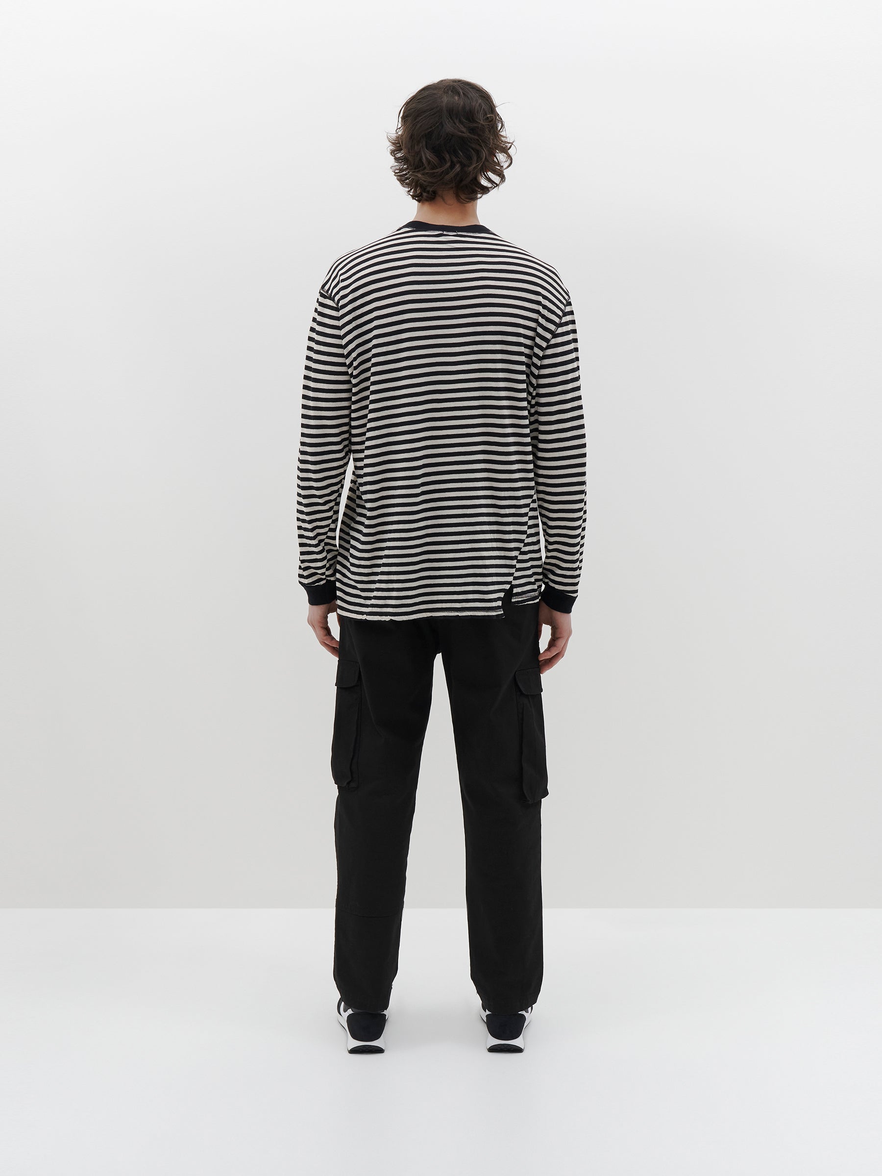 stripe slouch long sleeve t.shirt