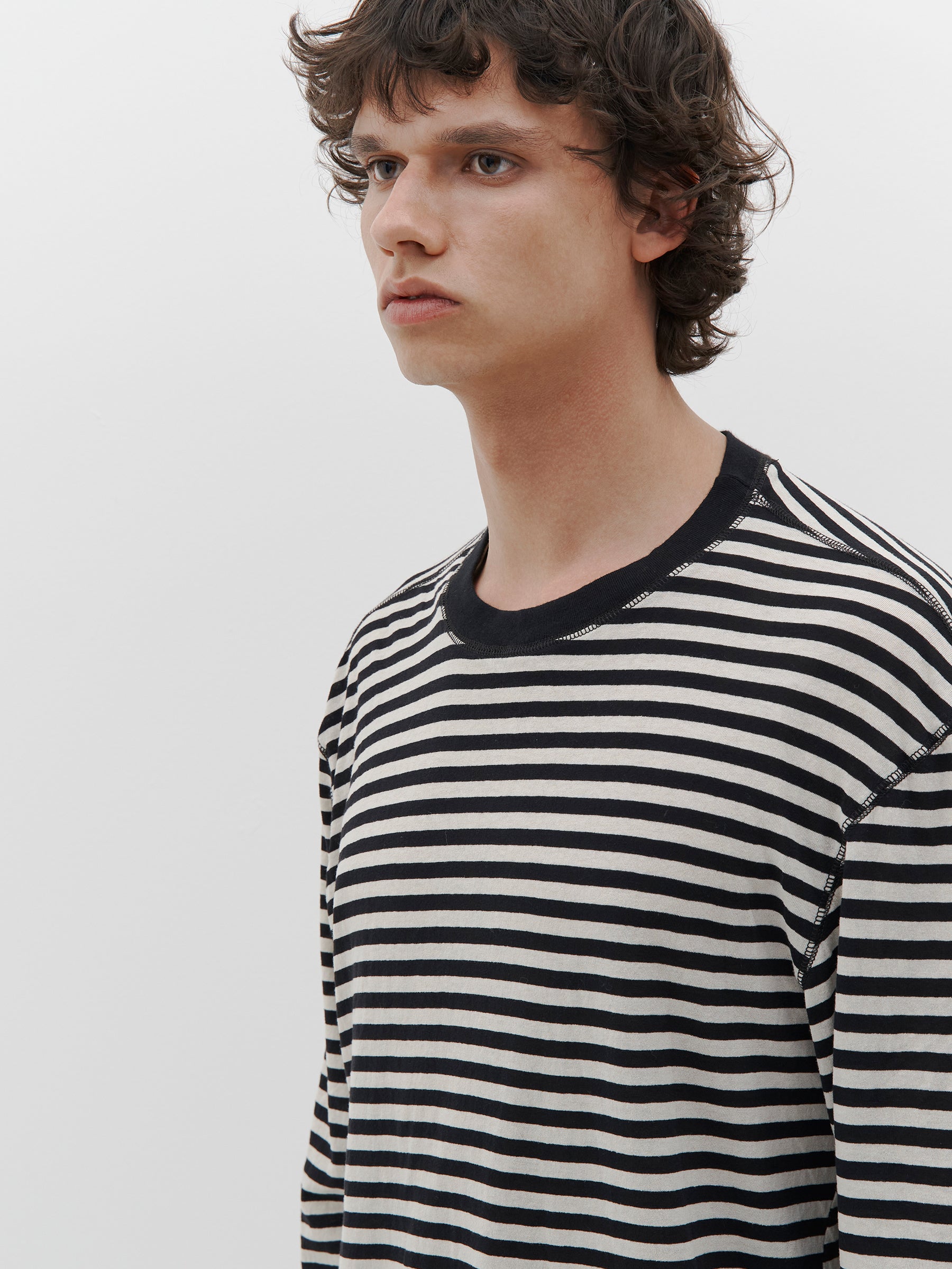 stripe slouch long sleeve t.shirt