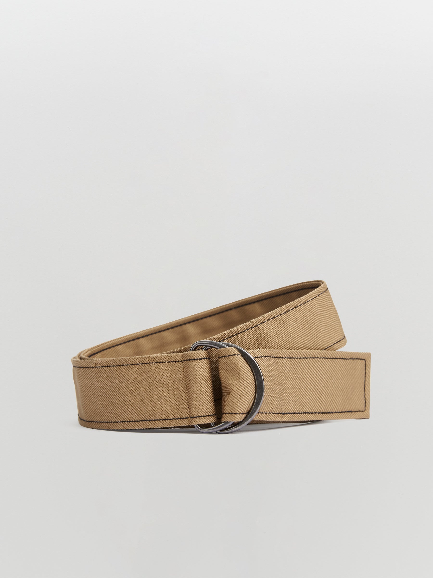 contrast stitch gabardine belt