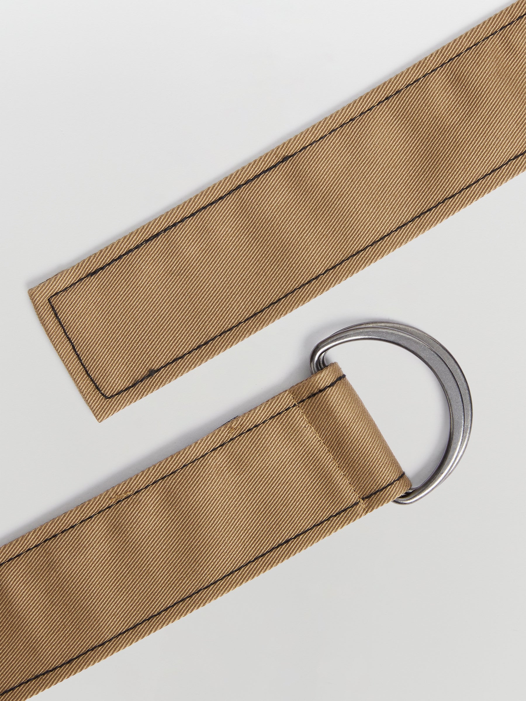 contrast stitch gabardine belt
