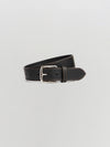 contrast stitch leather belt