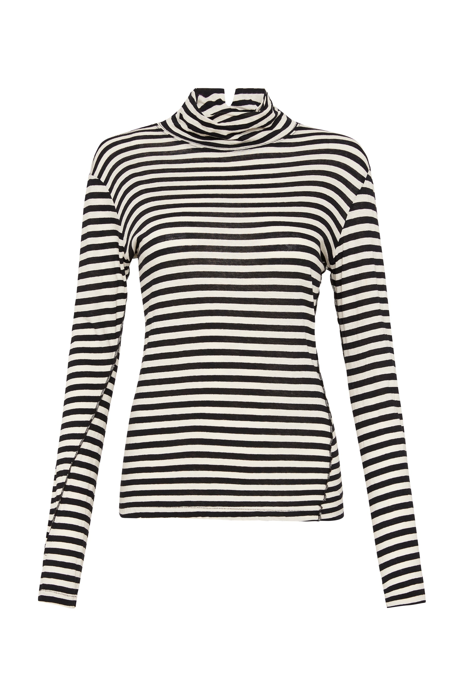 stripe-slim-roll-neck-t-shirt-aw22wjt103-black-salt