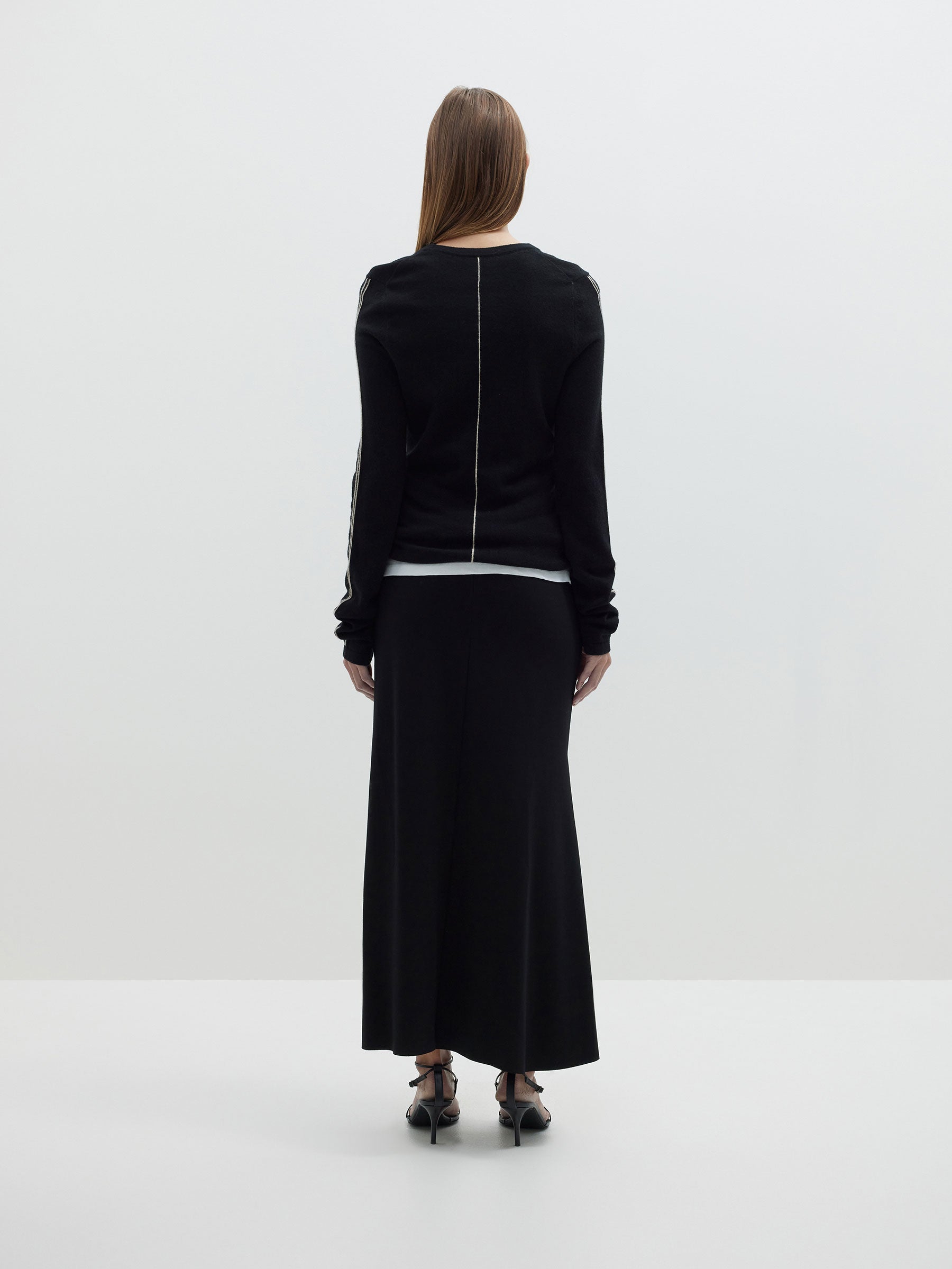 stretch tubular flared skirt