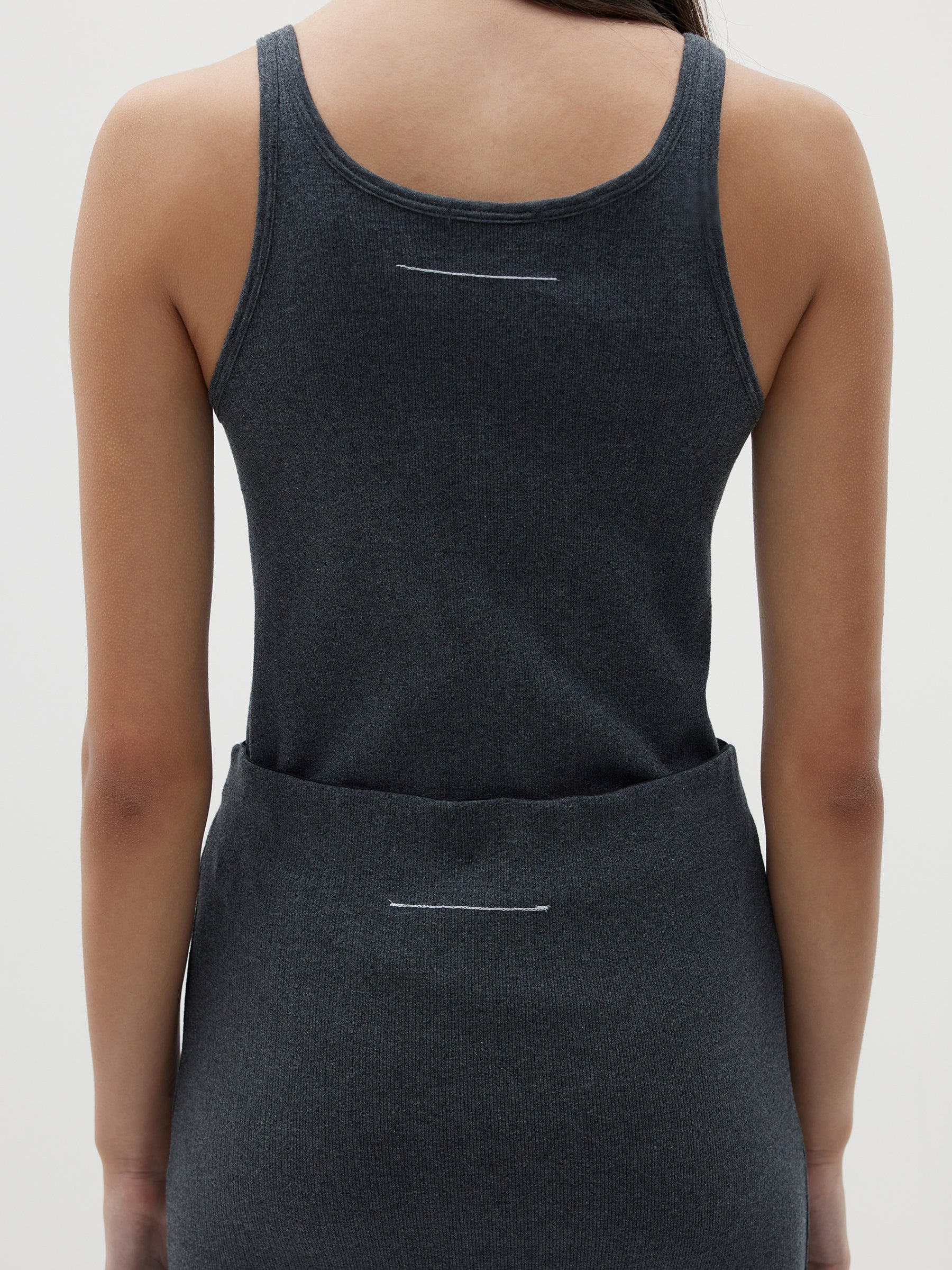 mini rib tubular skirt