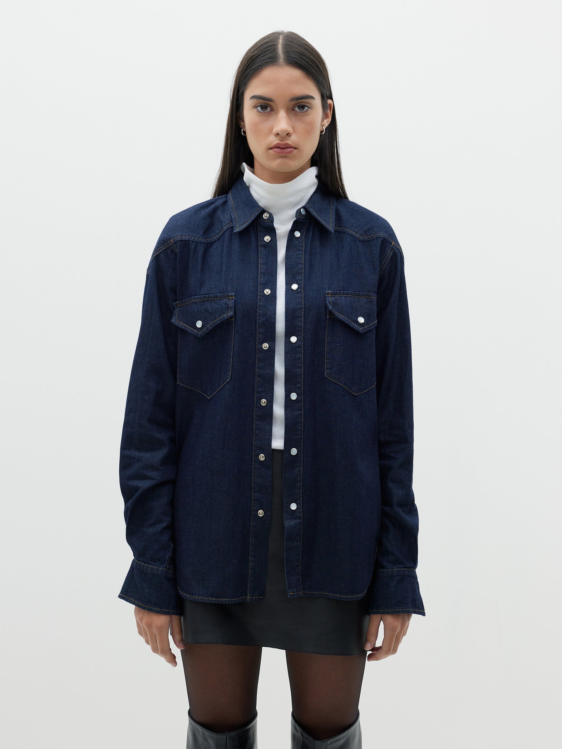 western denim shirt