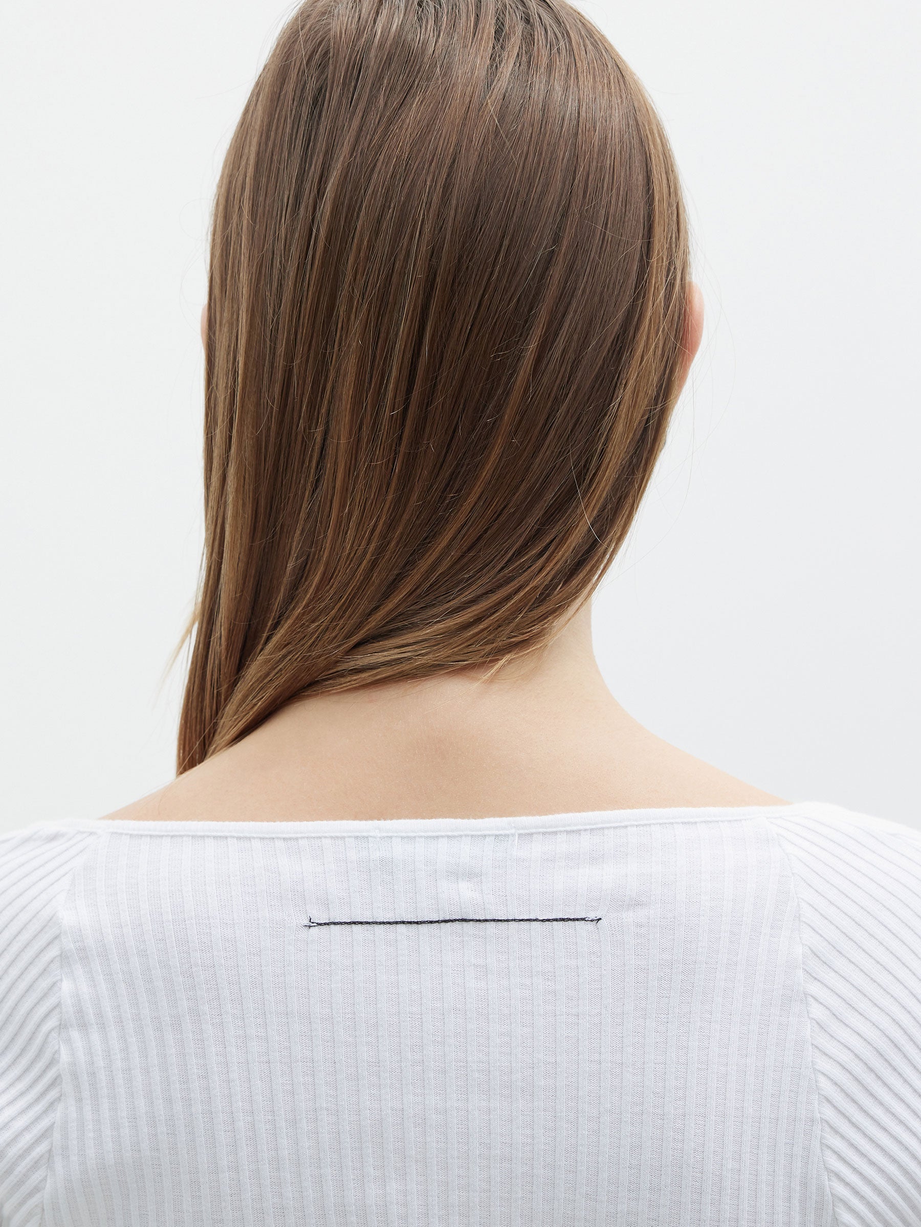 drapey rib square neck long sleeve top