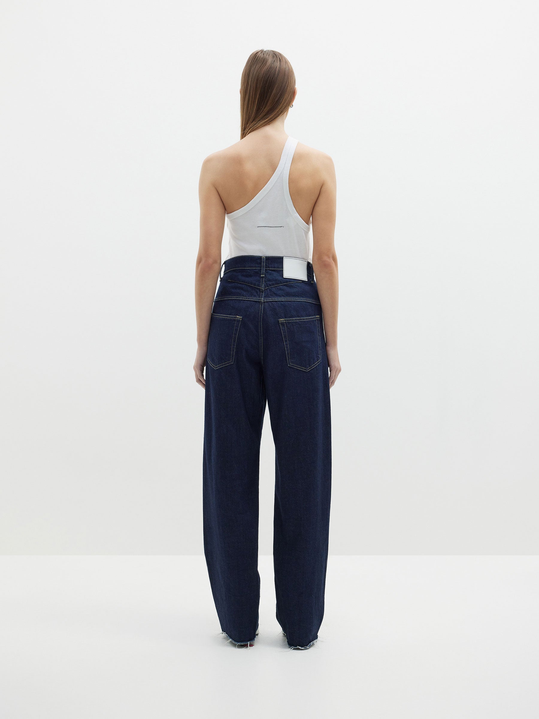 rib cutaway one shoulder tank