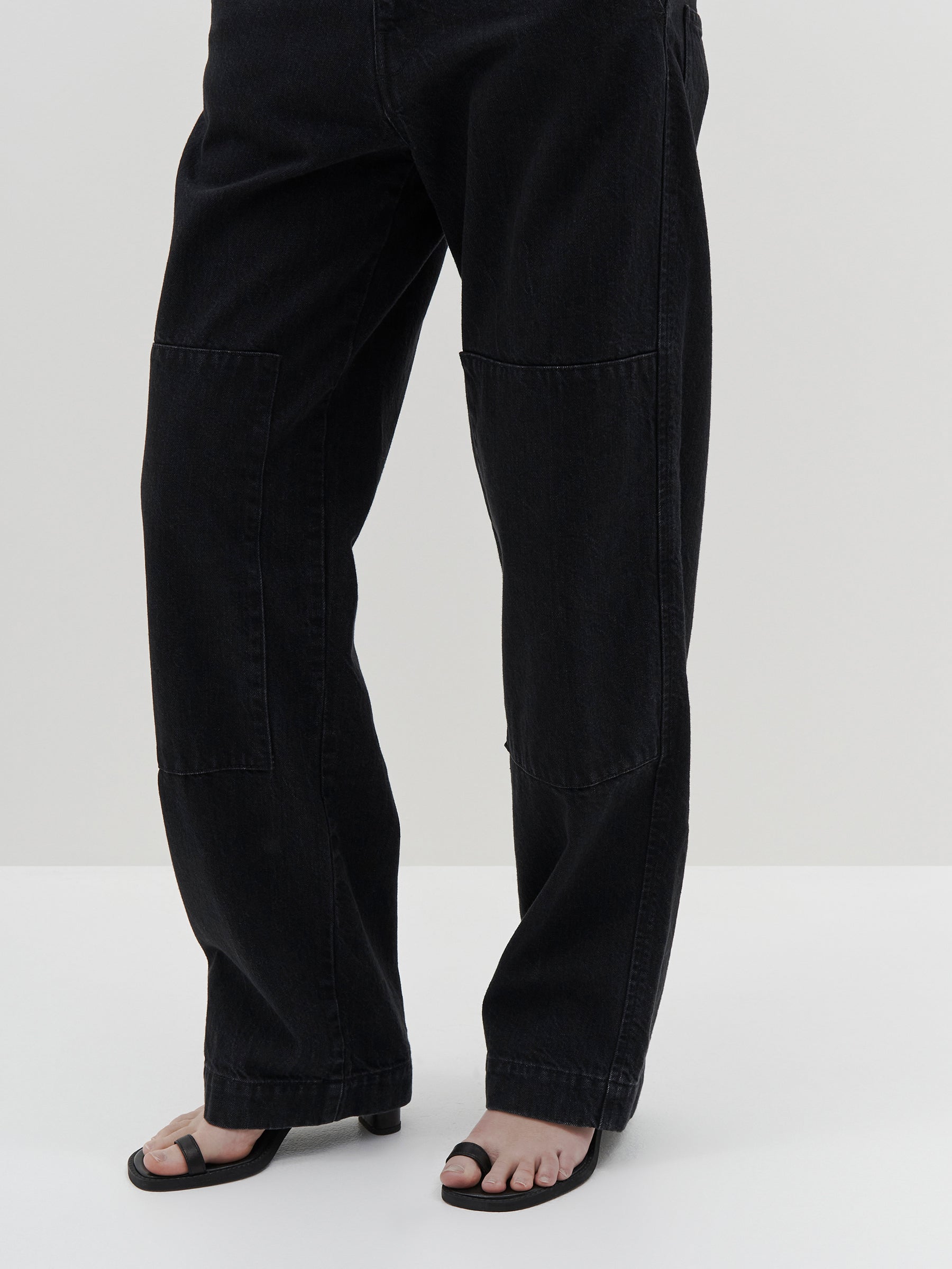 double knee patch jean