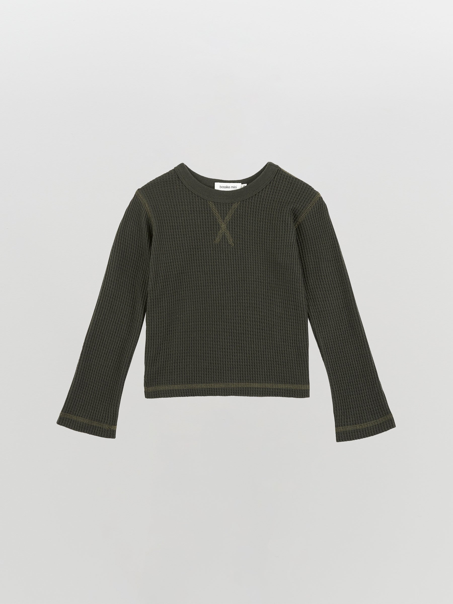mini rib heritage waffle long sleeve t.shirt