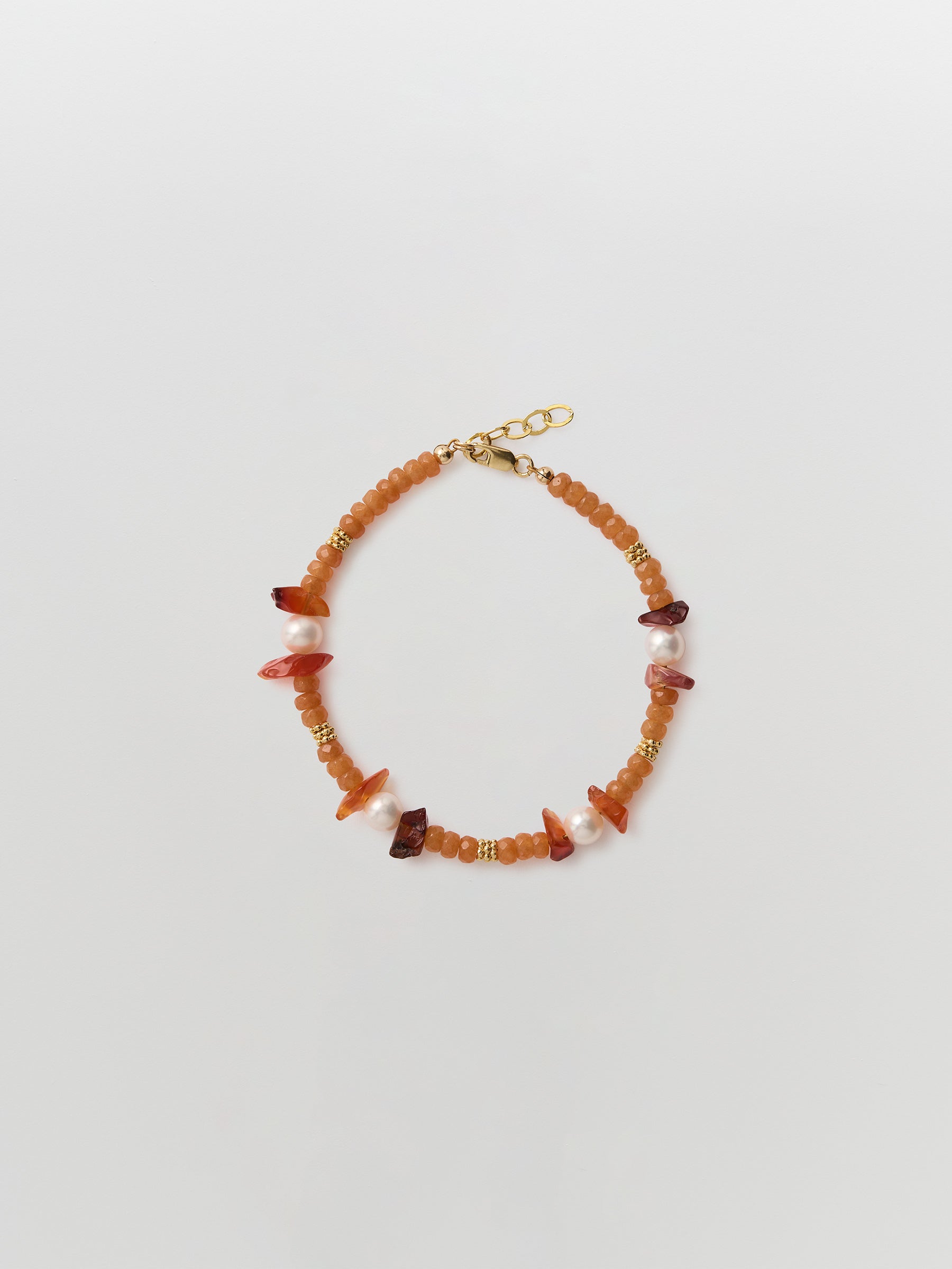 pigna orange agate and pearl bracelet