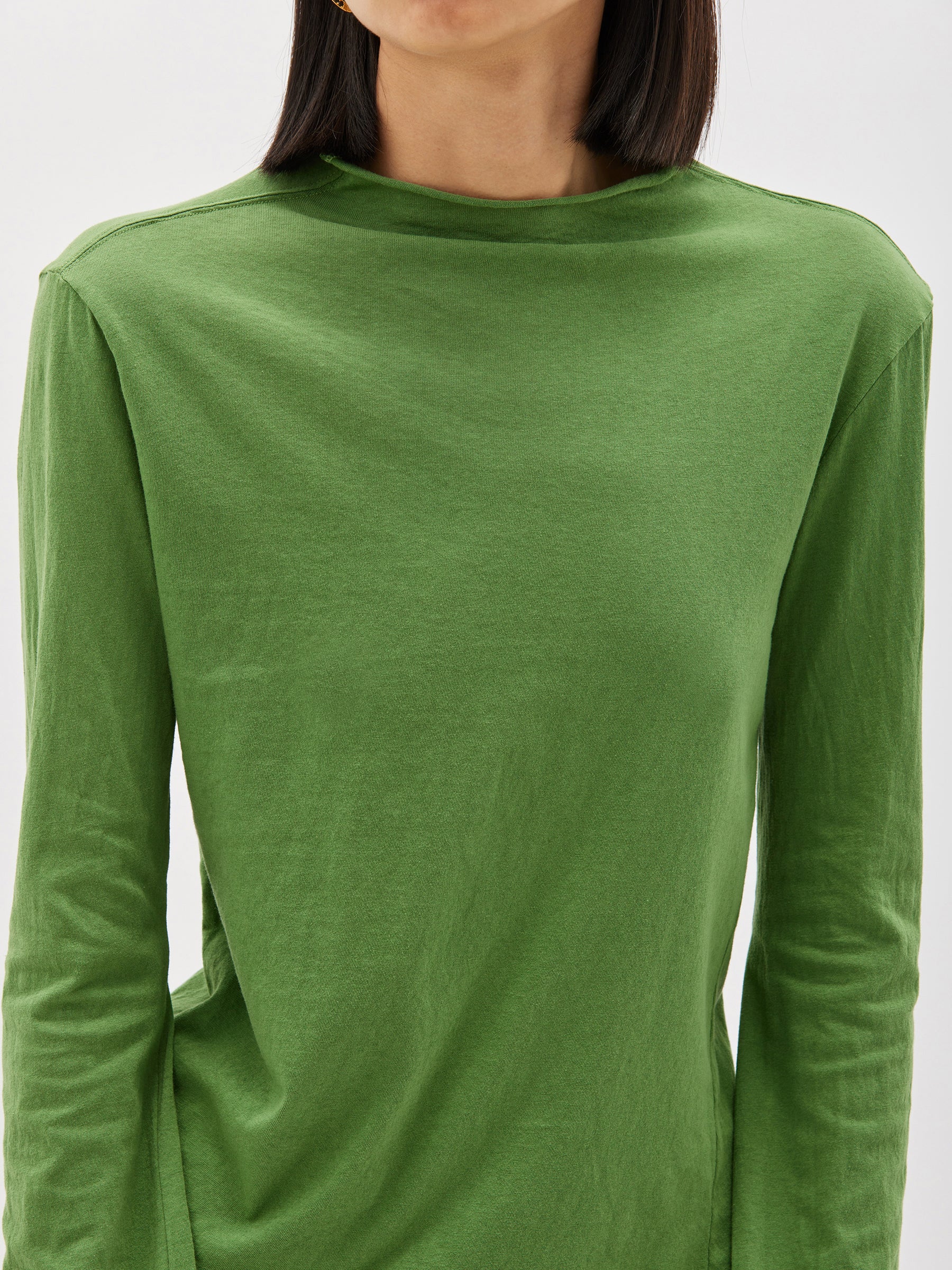 regular raised neck long sleeve t.shirt