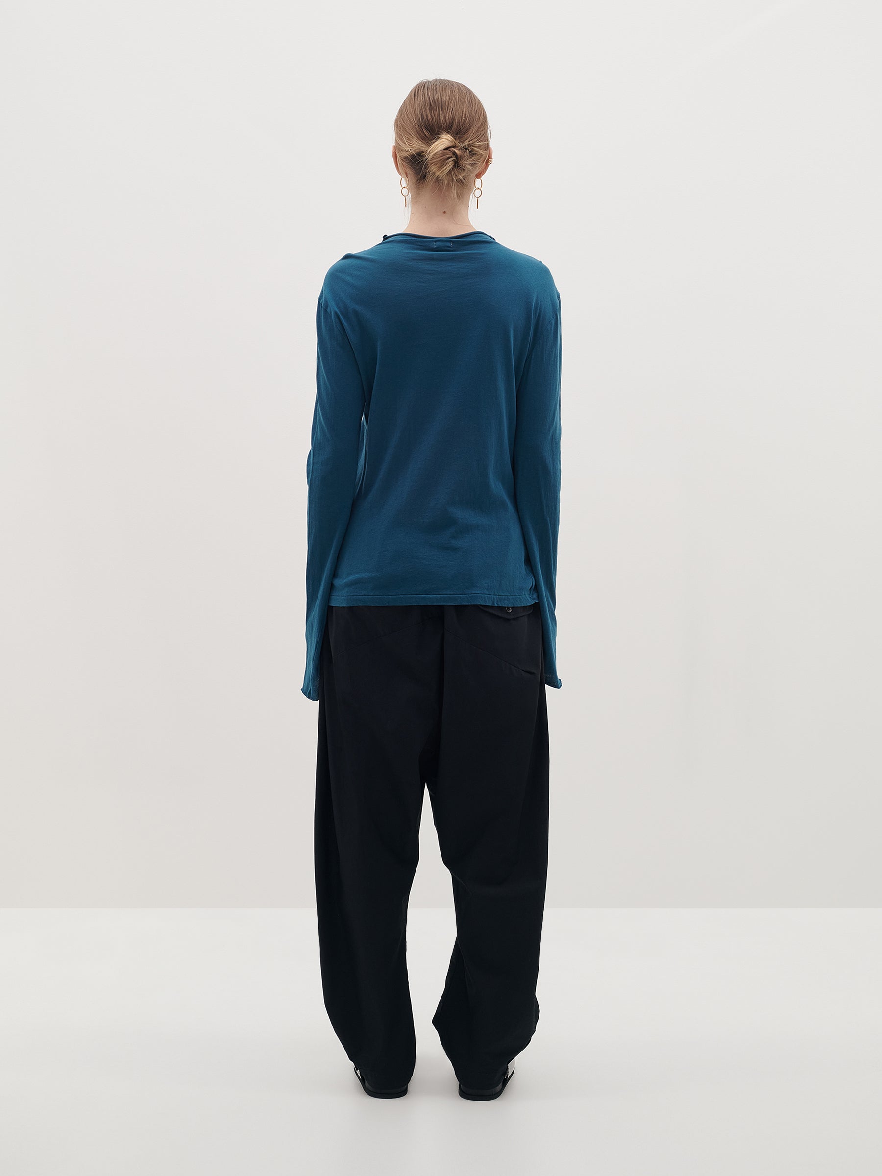 regular raised neck long sleeve t.shirt