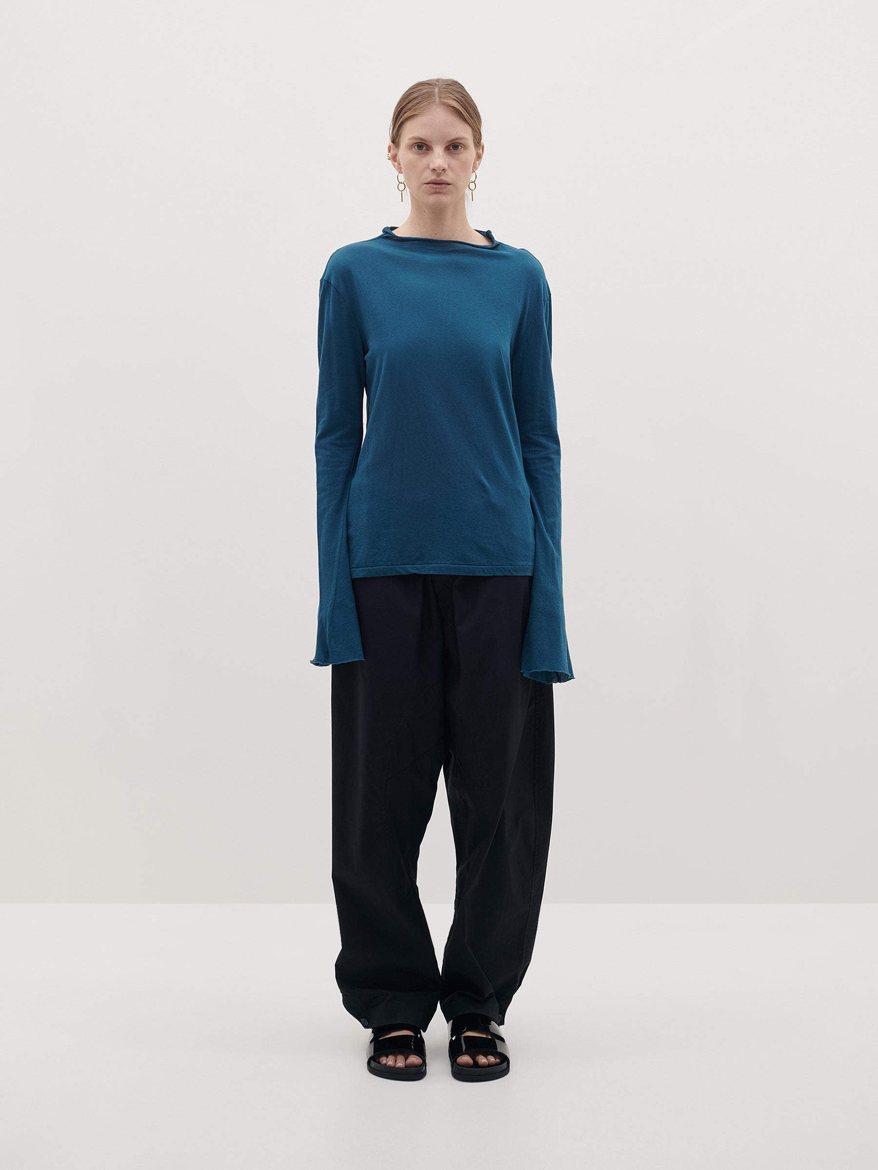 regular raised neck long sleeve t.shirt