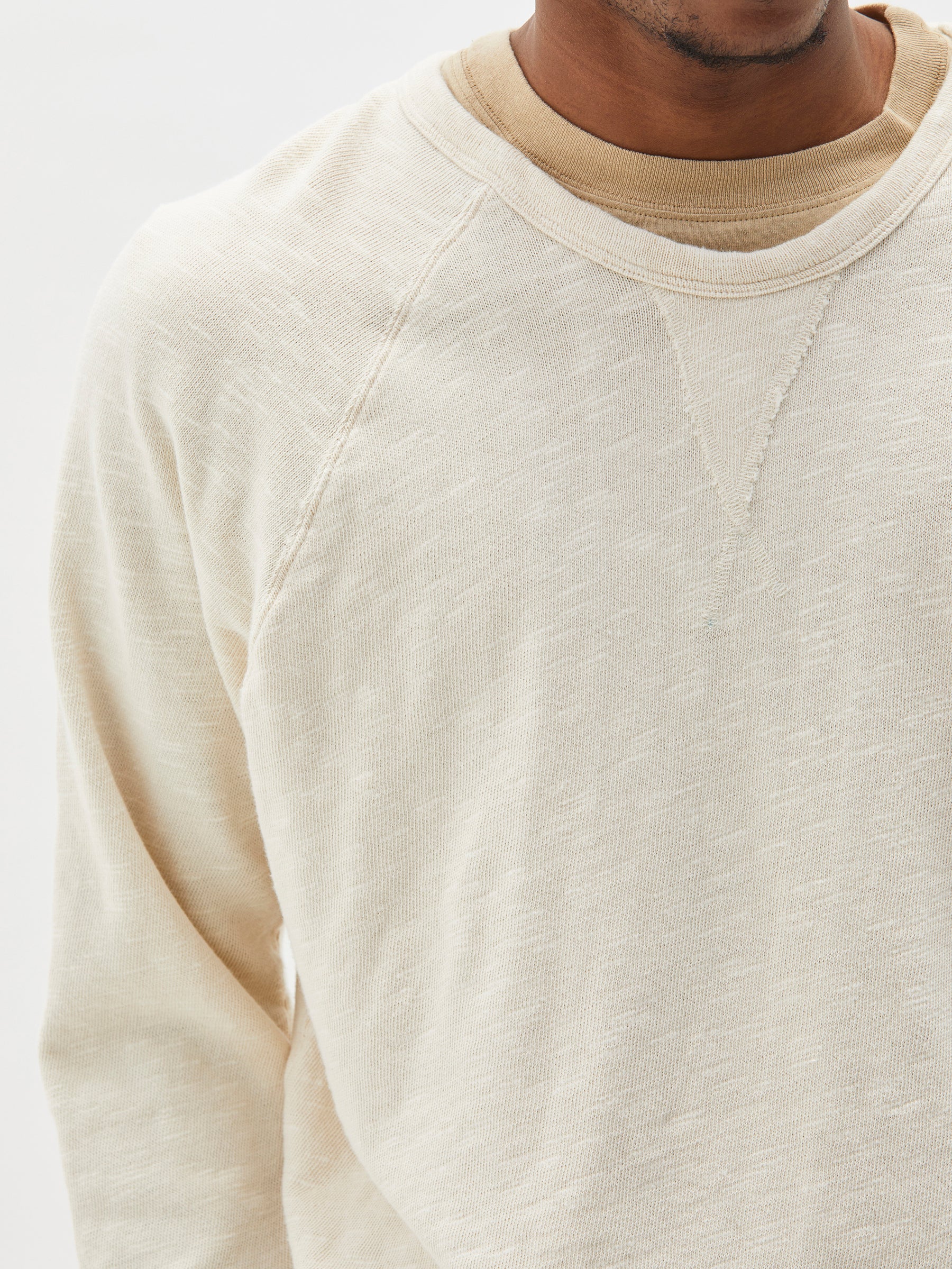 slub rib raglan sweat