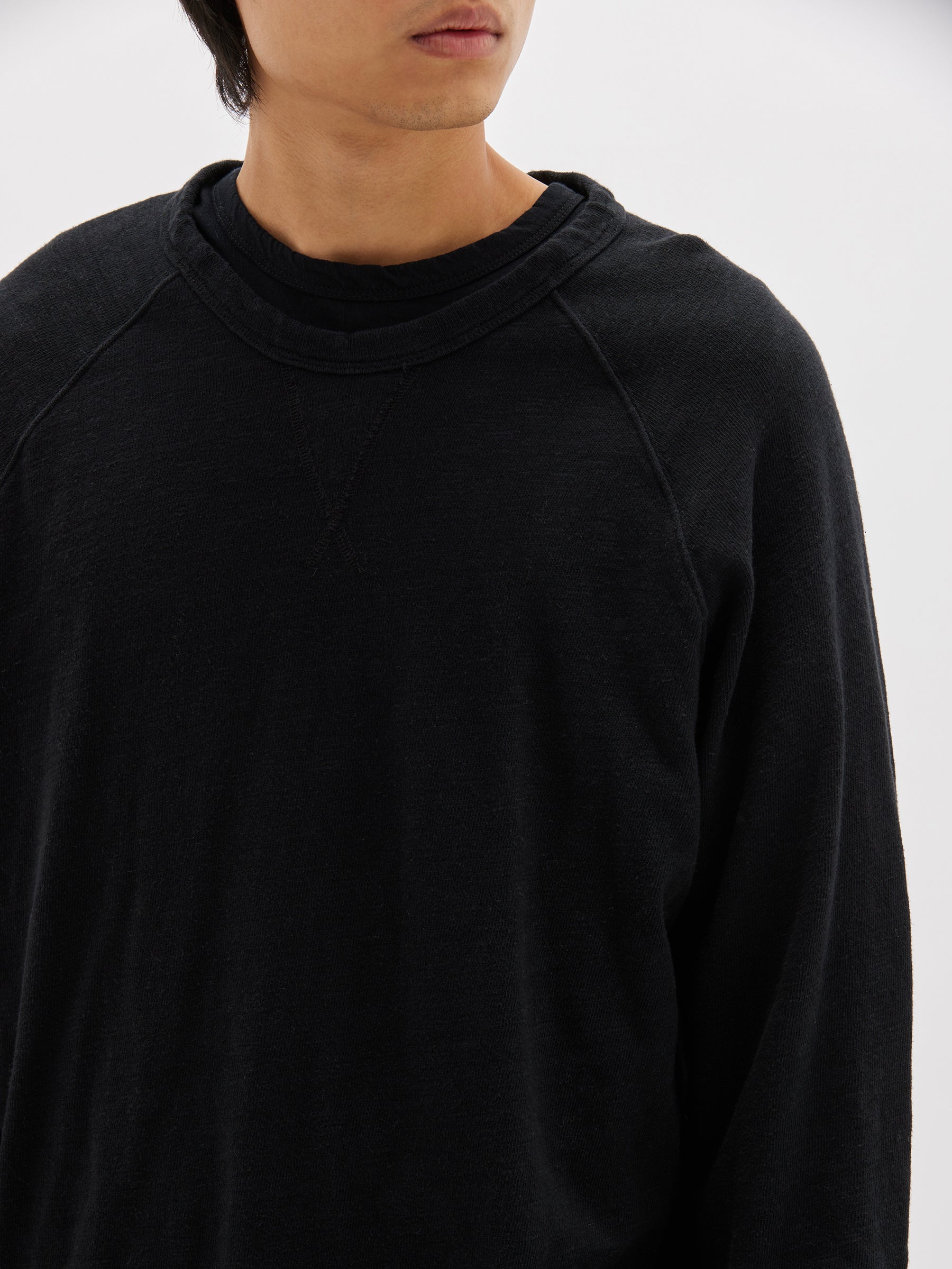 slub rib raglan knit