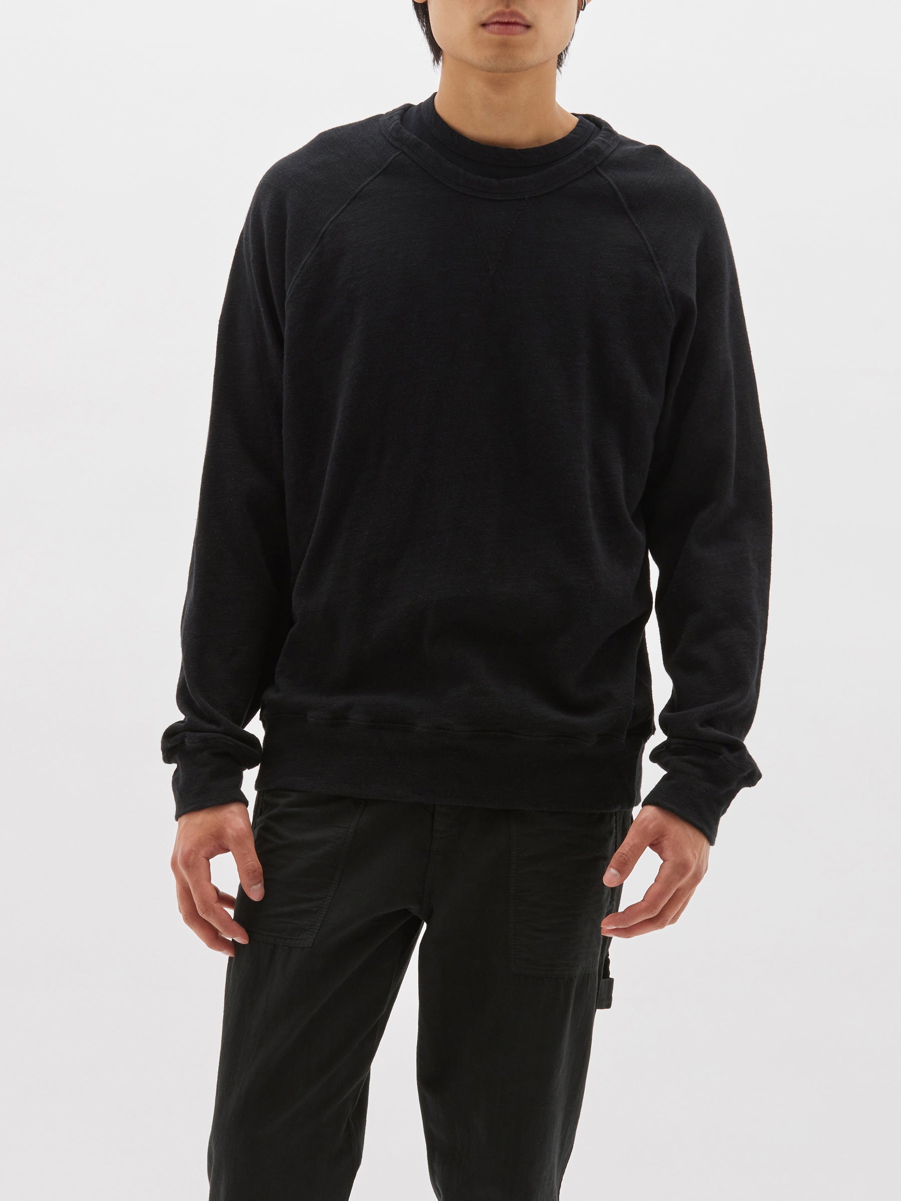 slub rib raglan knit