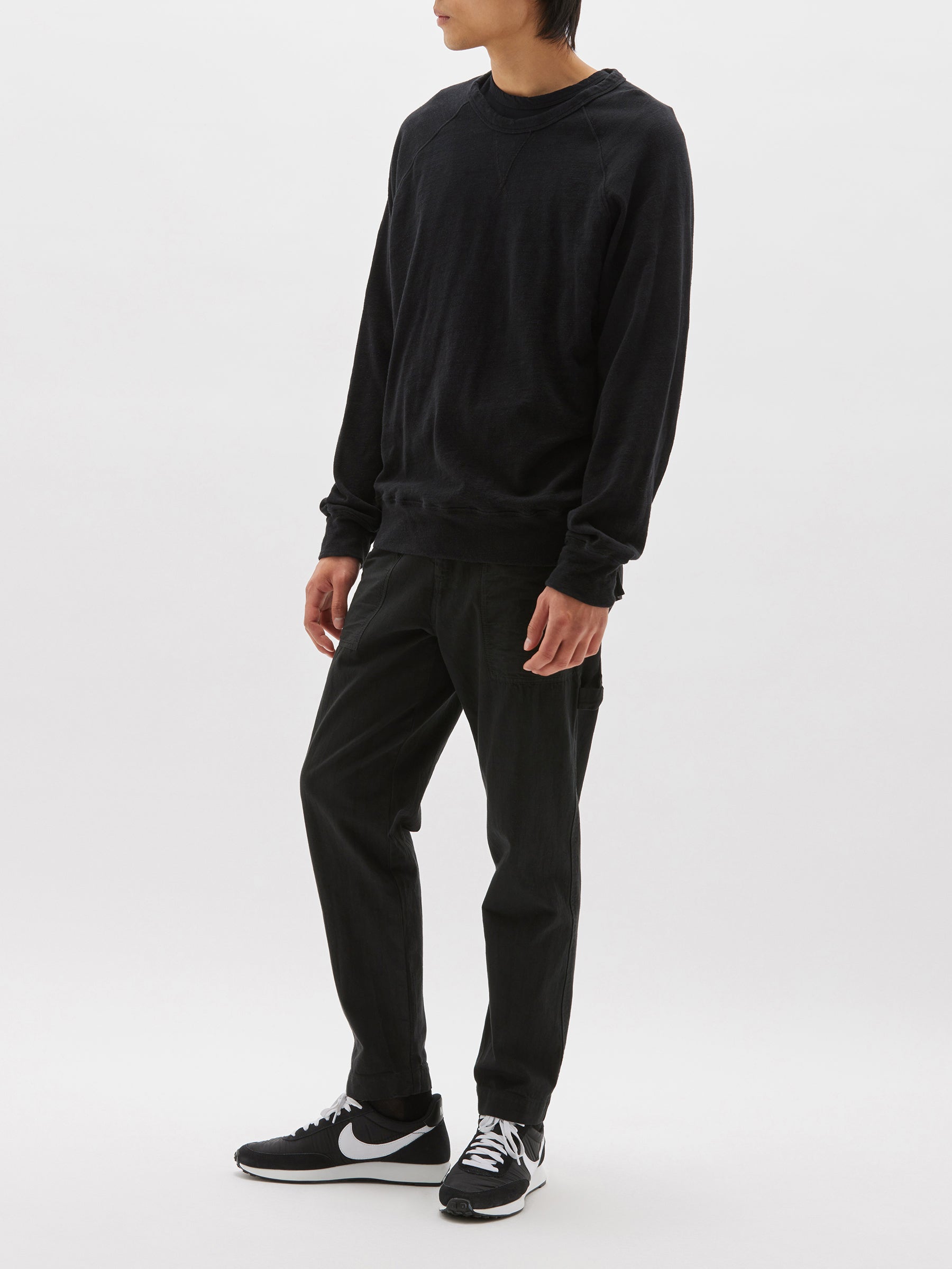 slub rib raglan knit